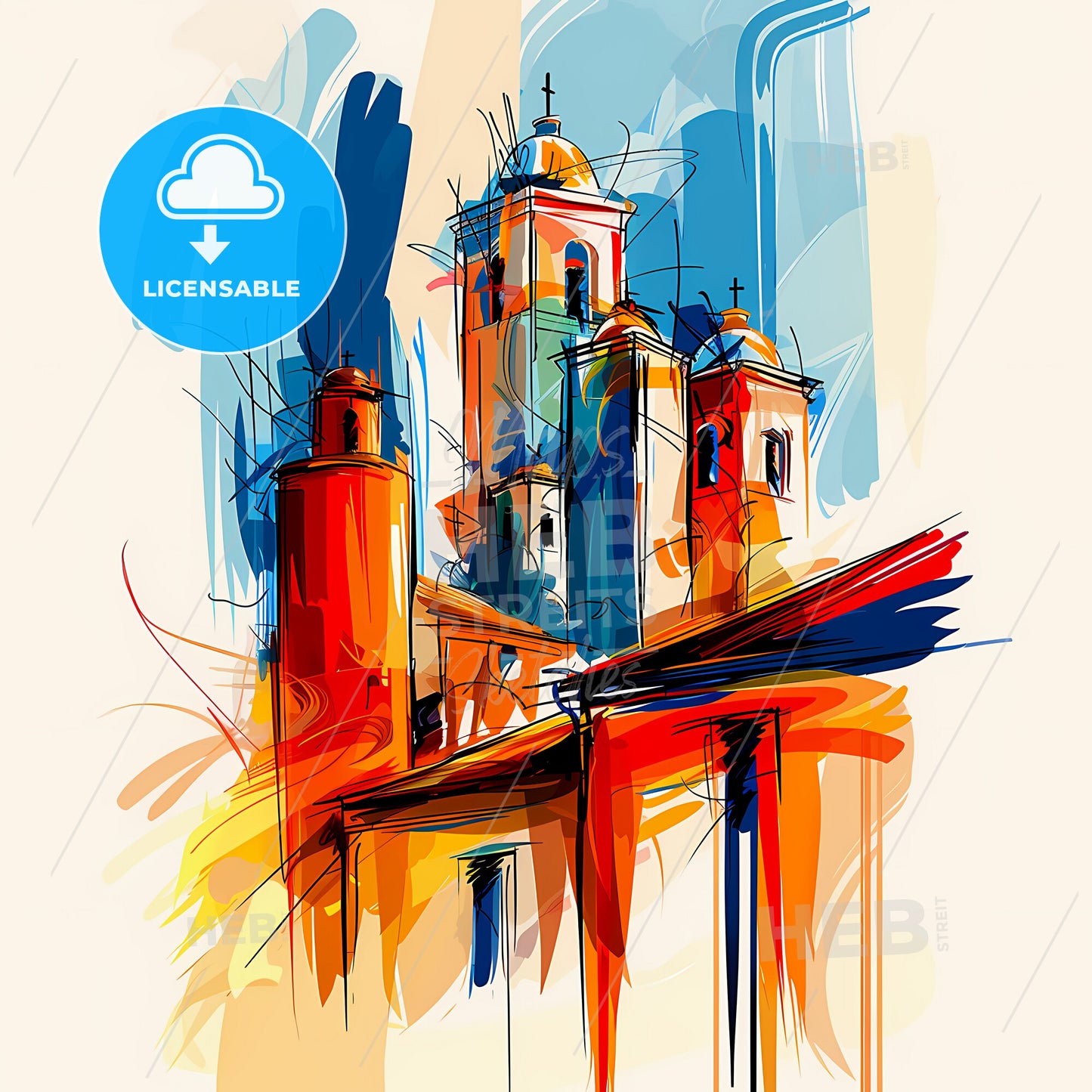 Vibrant Quilmes, Argentina - A Drawing Of A Building