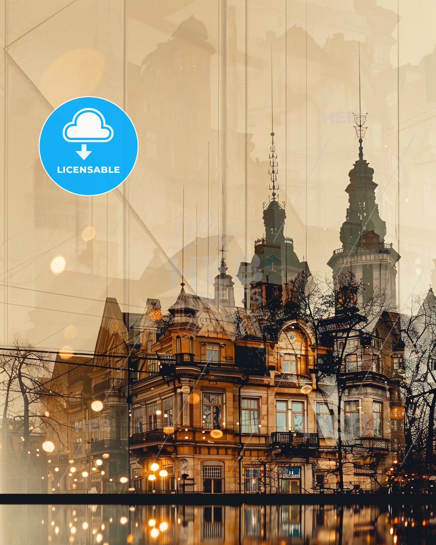 Örebro Skyline – Architecture and Cityscape Print - A building with a tower