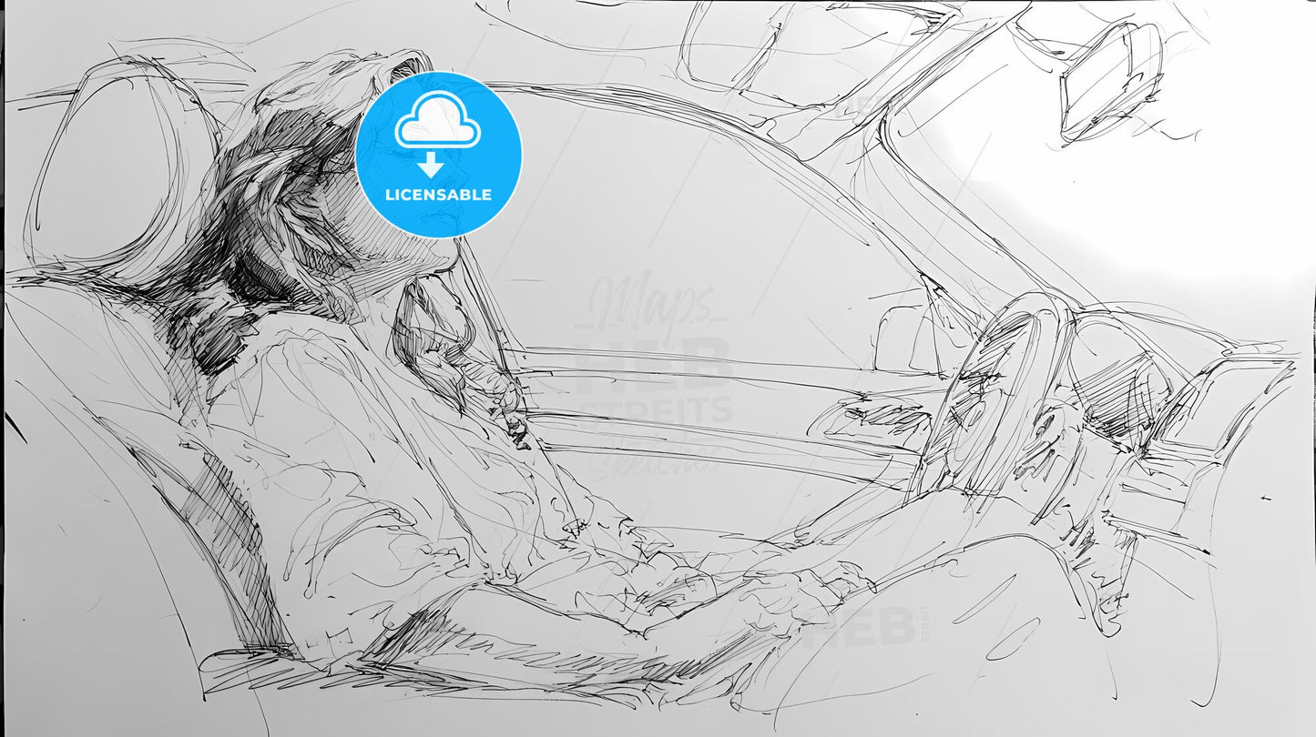 Reclining Dreamscape: A Serene Moment in Automotive Escape