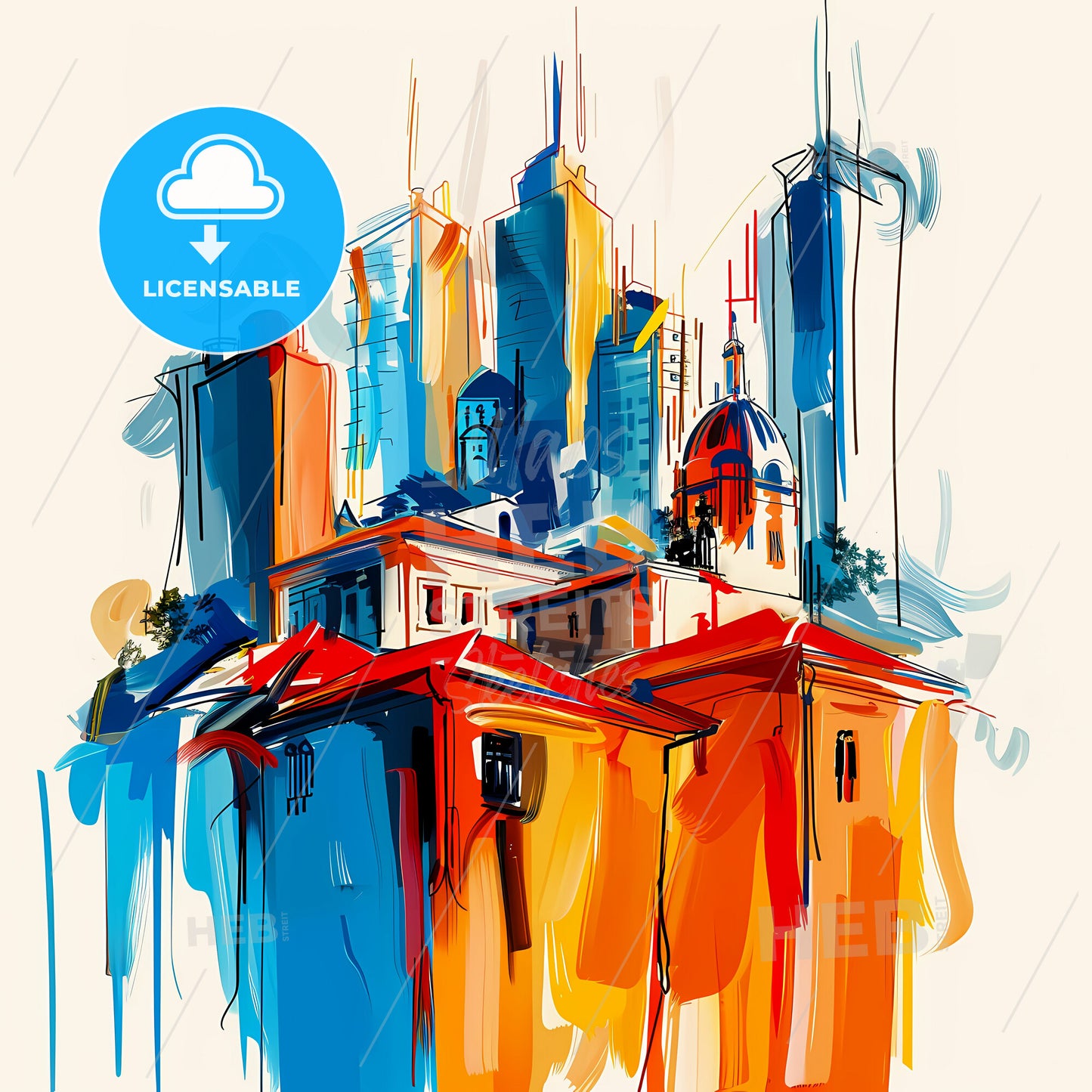 Vibrant Rehovot, Israel - A Colorful Cityscape With Buildings