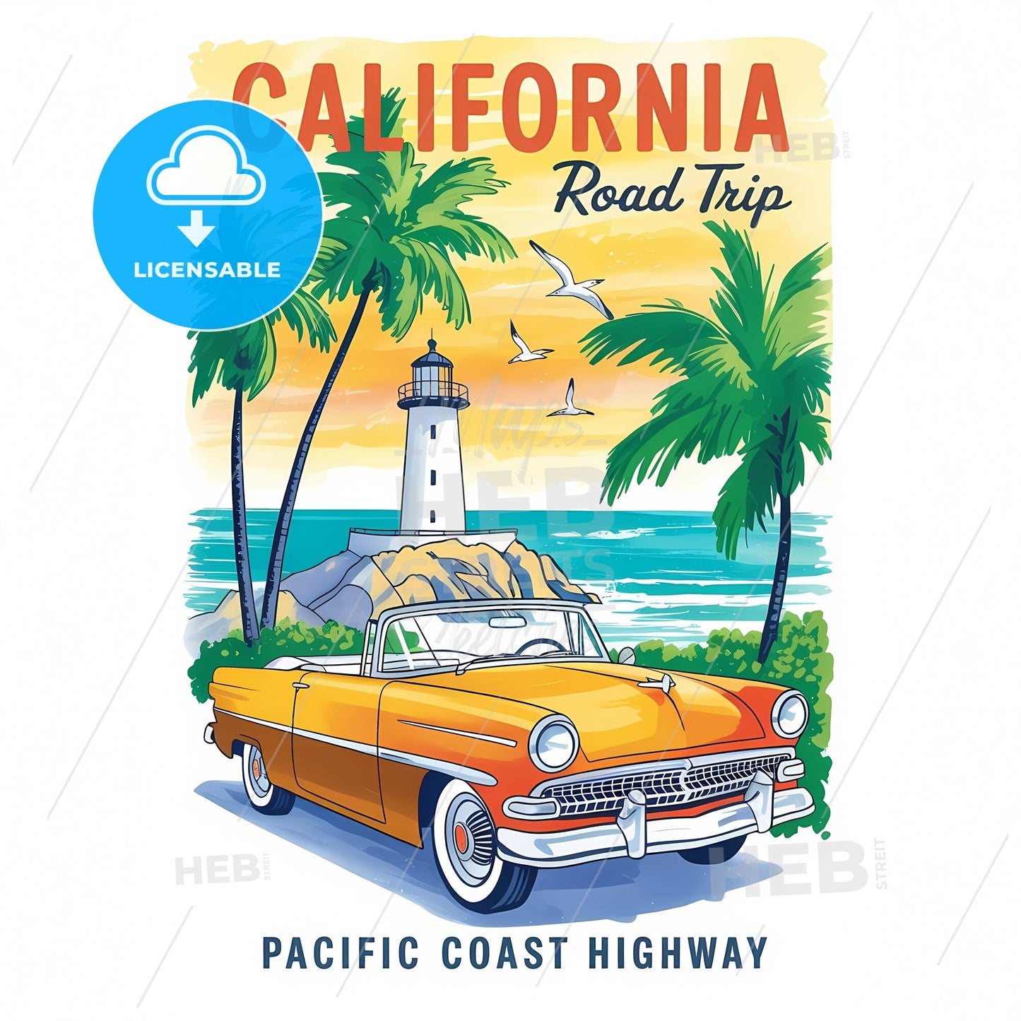 Retro California Coastal Escape: Vintage Road Trip Adventure