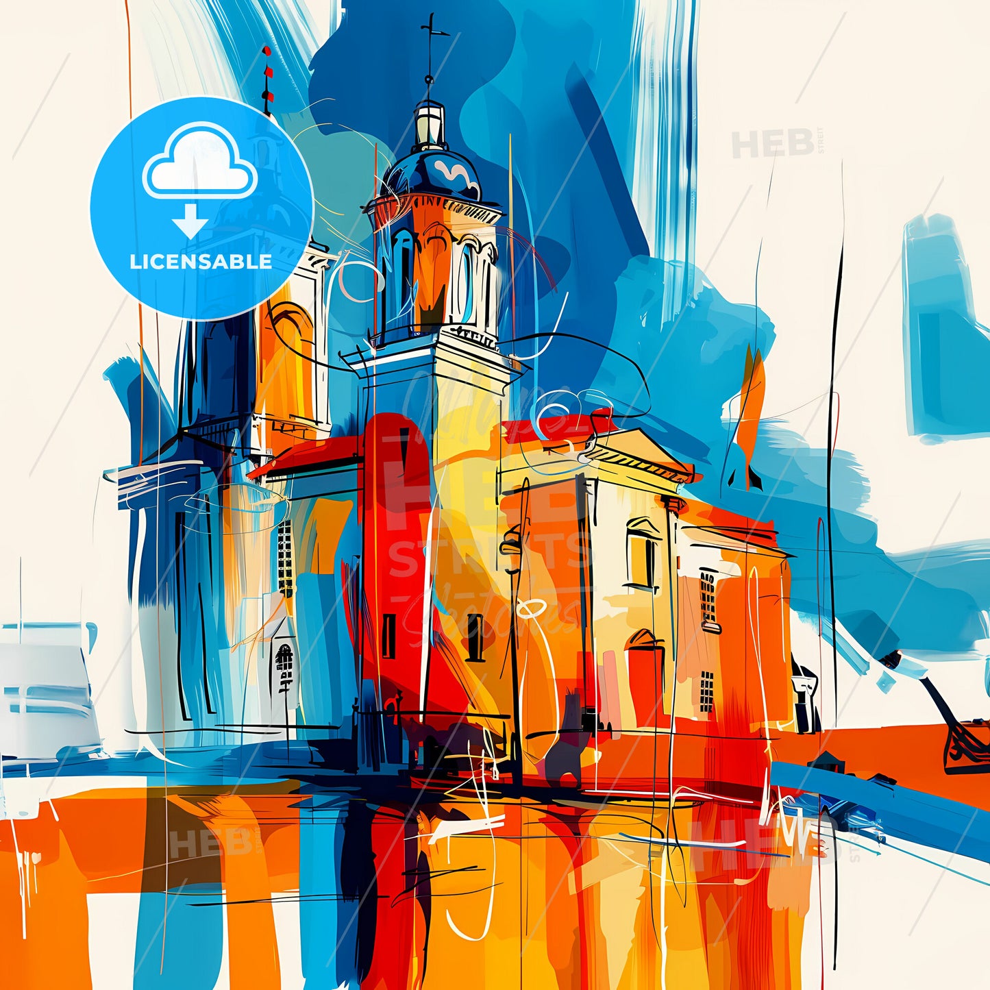 Vibrant Rockford, Illinois - A Painting Of A Building