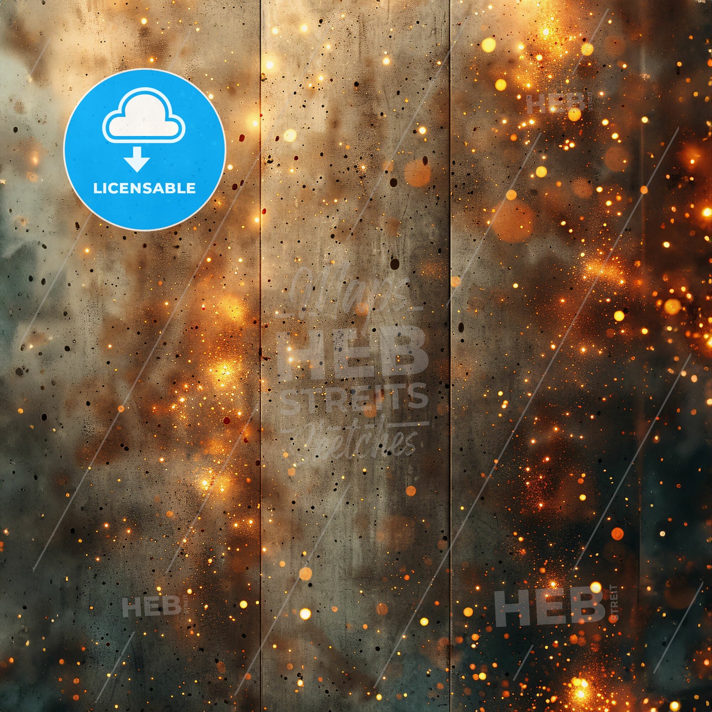 Rust and Dust: The Texture of Time - A wall with orange lights