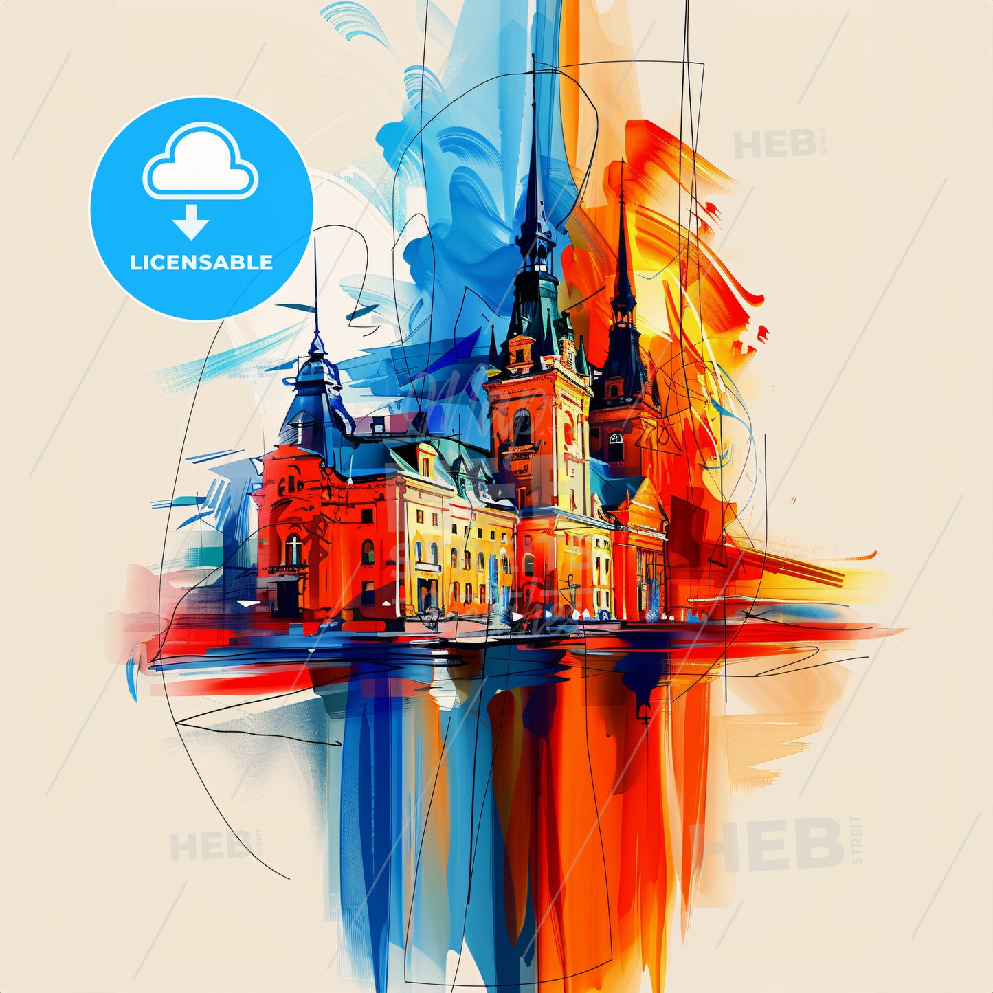 Vibrant Saguenay, Canada - A Painting Of A Building