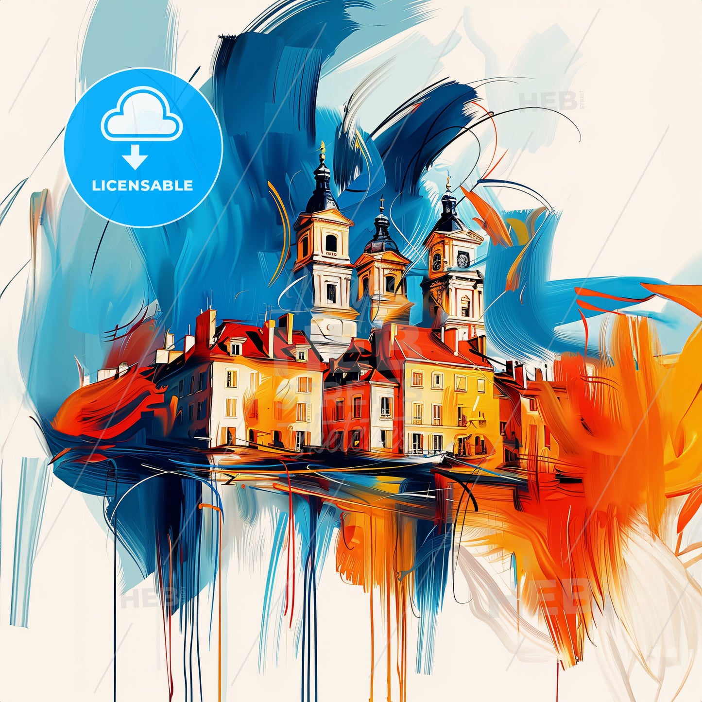 Vibrant Saint-Maur-Des-Fossés, France - A Painting Of A Building