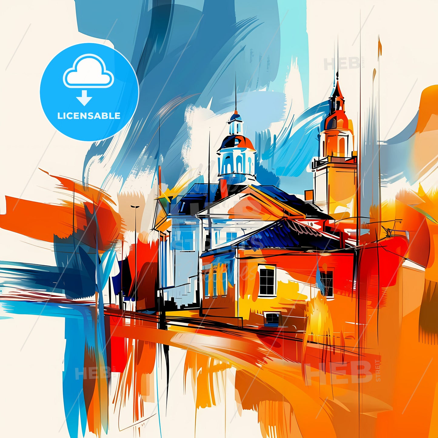 Vibrant Salem, Oregon - A Painting Of A Building