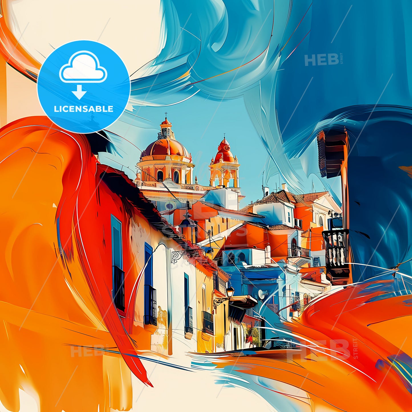 Vibrant Saltillo, Mexico - A Colorful Buildings With Domes