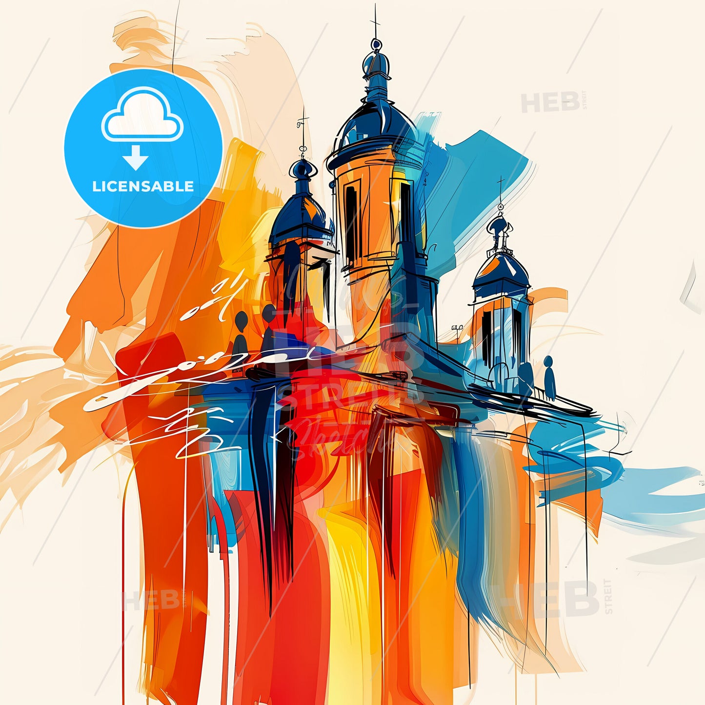 Vibrant San Miguel De Tucuman, Argentina - A Colorful Painting Of A Building