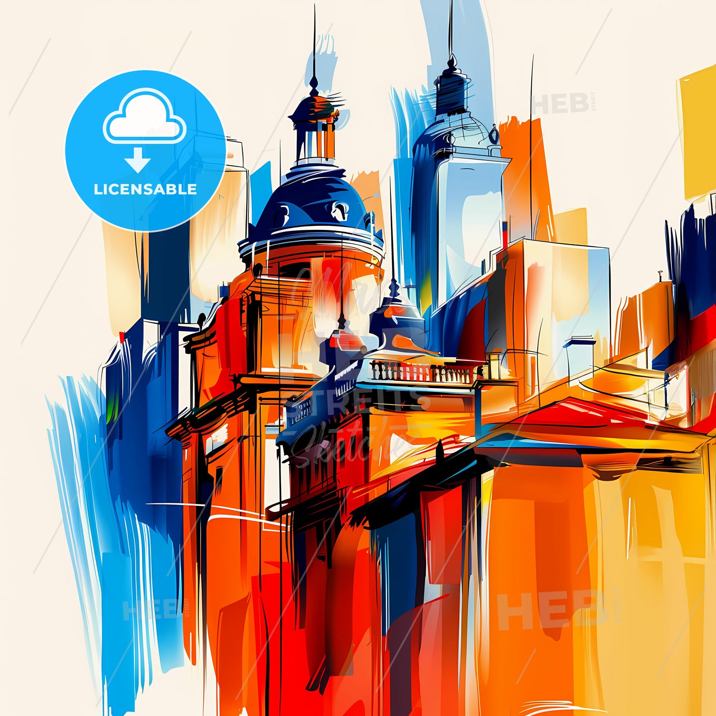 Vibrant Santiago Del Estero, Argentina - A Painting Of A City