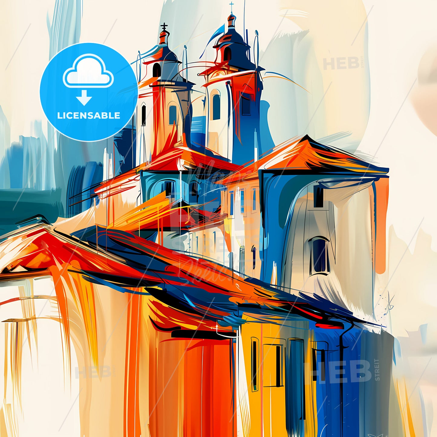 Vibrant Sao Jose Dos Campos, Brazil - A Painting Of A Building