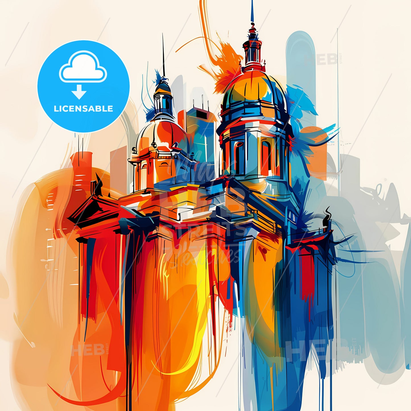 Vibrant Sao Paulo, Brazil - A Colorful Painting Of A Building