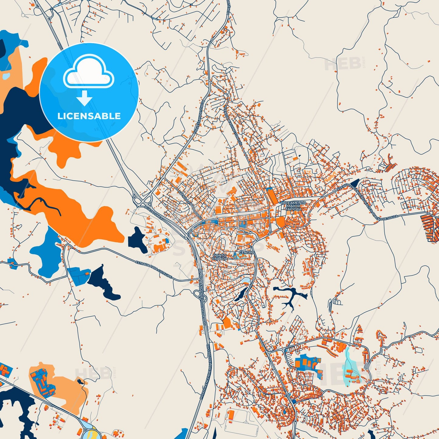 Colorful Simoes Filho Street Map with Labels and Buildings