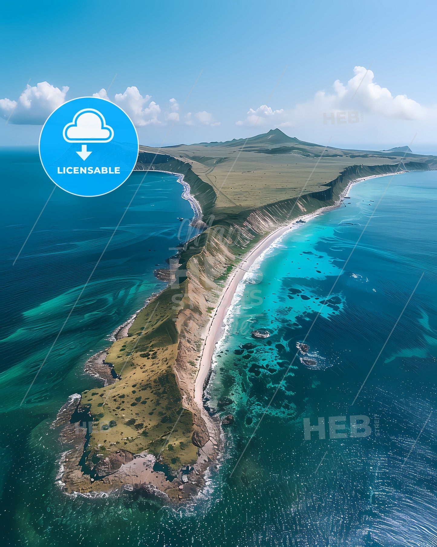 Artistic Interpretation of South Sandwich Islands Landscape: Painted Beach Scene with Turquoise Waters, Vibrant Colors