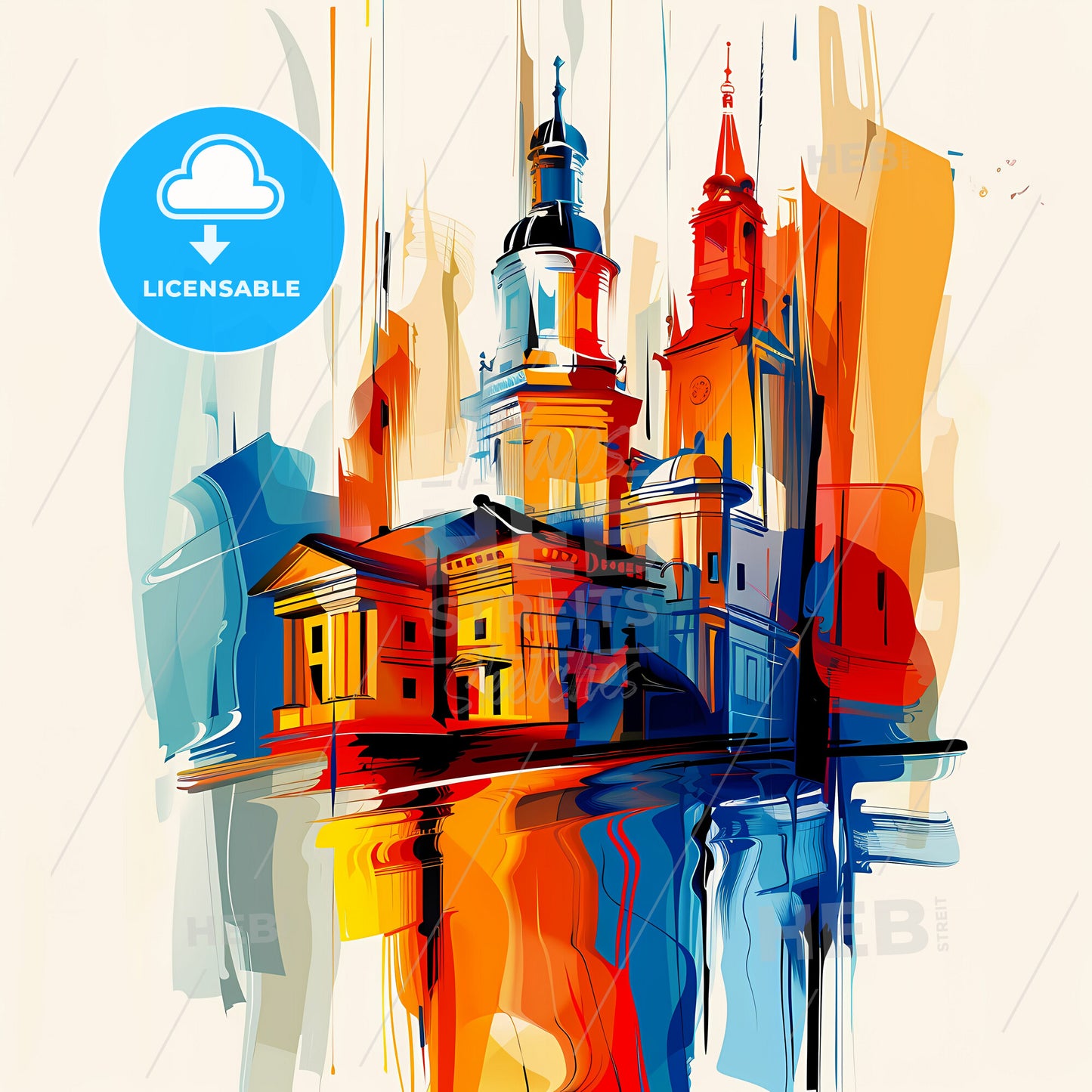 Vibrant Springfield, Massachusetts - A Painting Of A Building