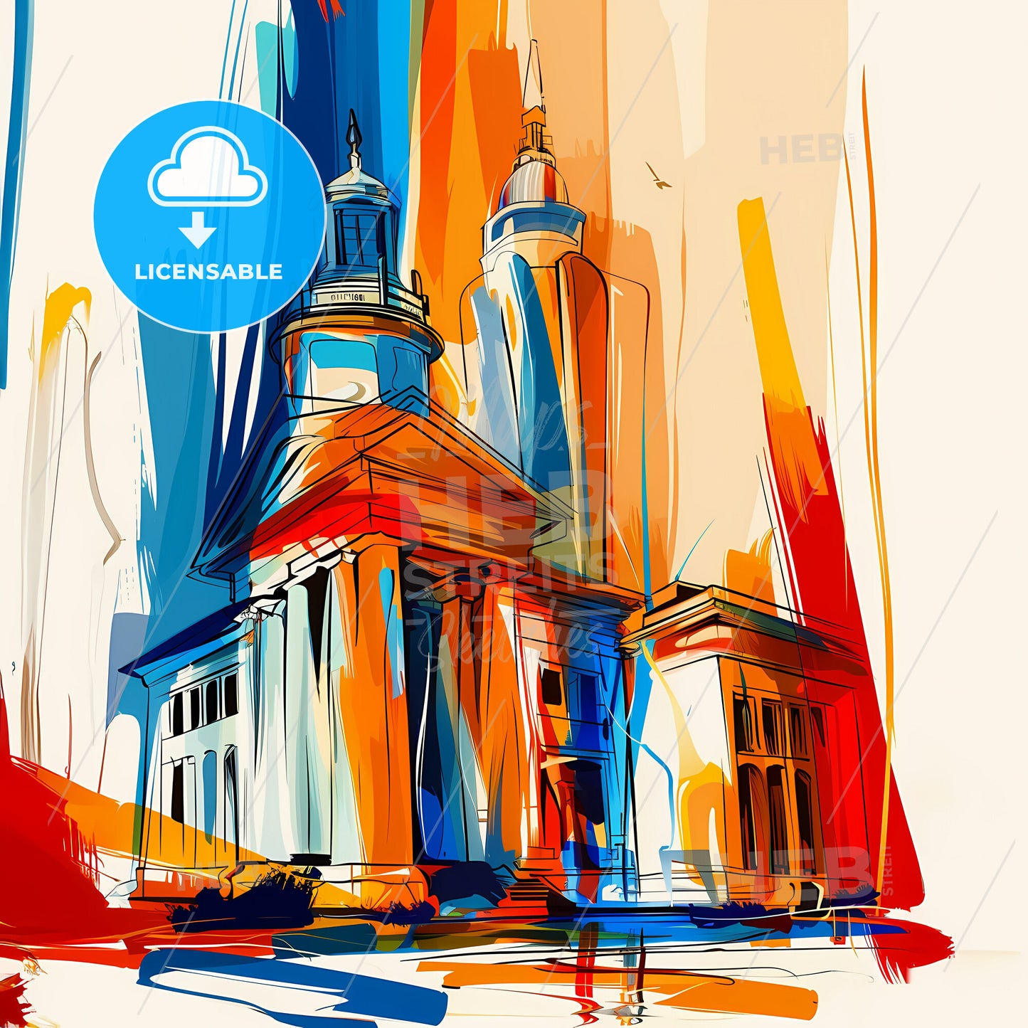 Vibrant Springfield, Missouri - A Painting Of A Building