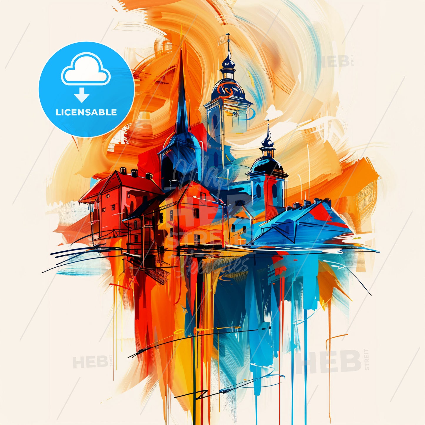 Vibrant Stavanger, Norway - A Painting Of A City