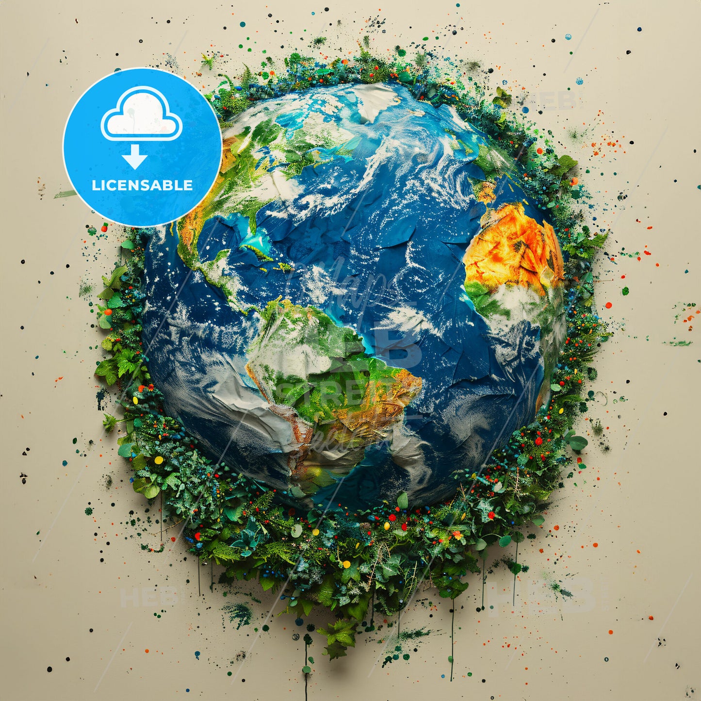 Sustainability Studies: Earth’s Echoes - A colorful painting