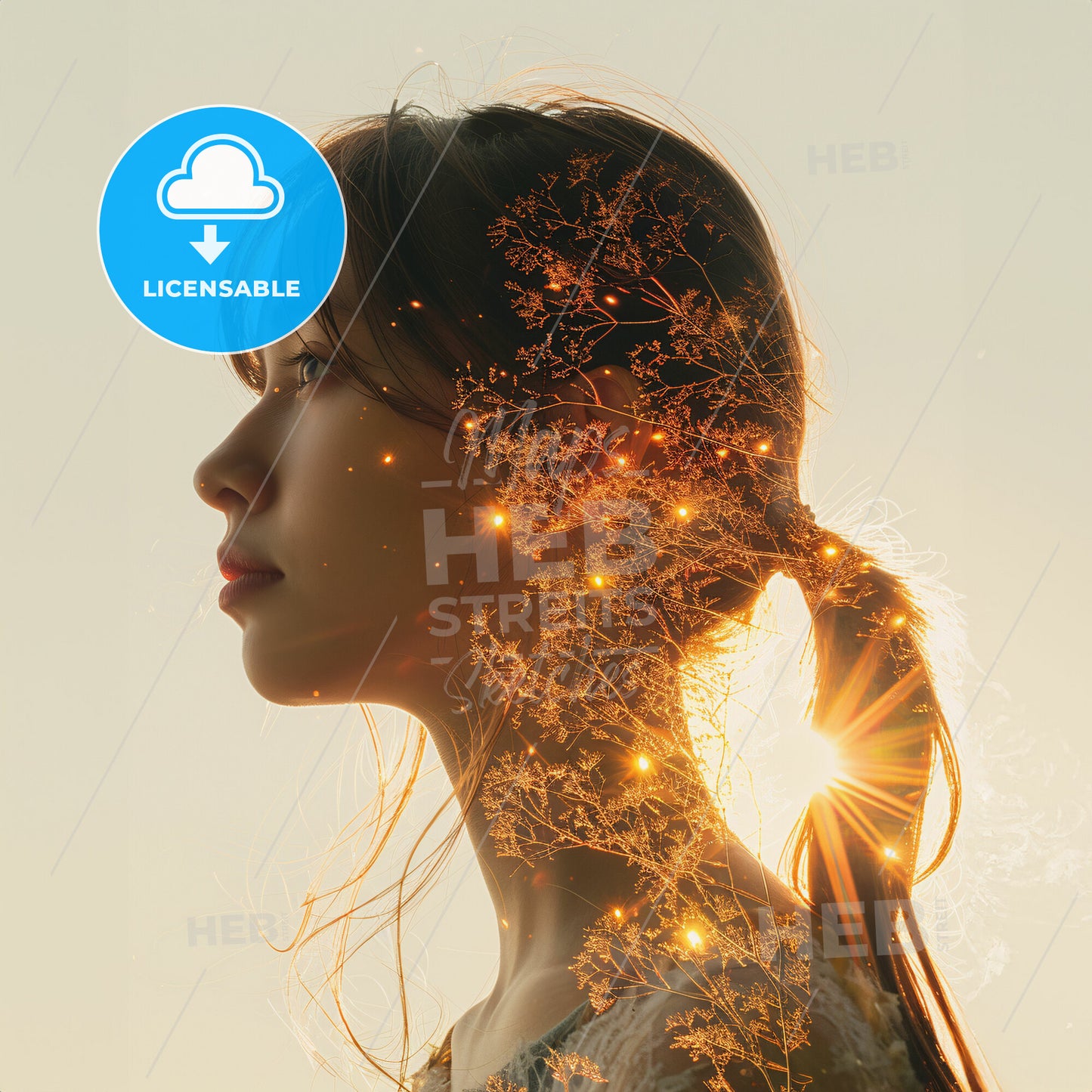 Sustainability Studies: Earth’s Echoes - A woman with a tree and light