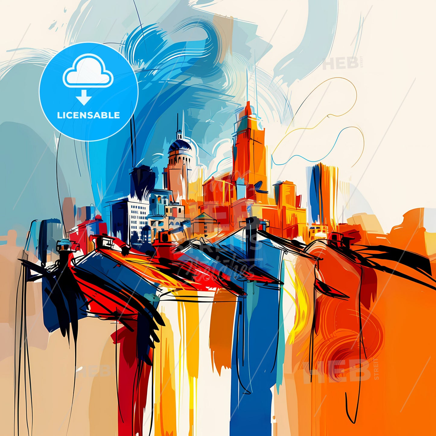 Vibrant Syracuse, New York - A Painting Of A City