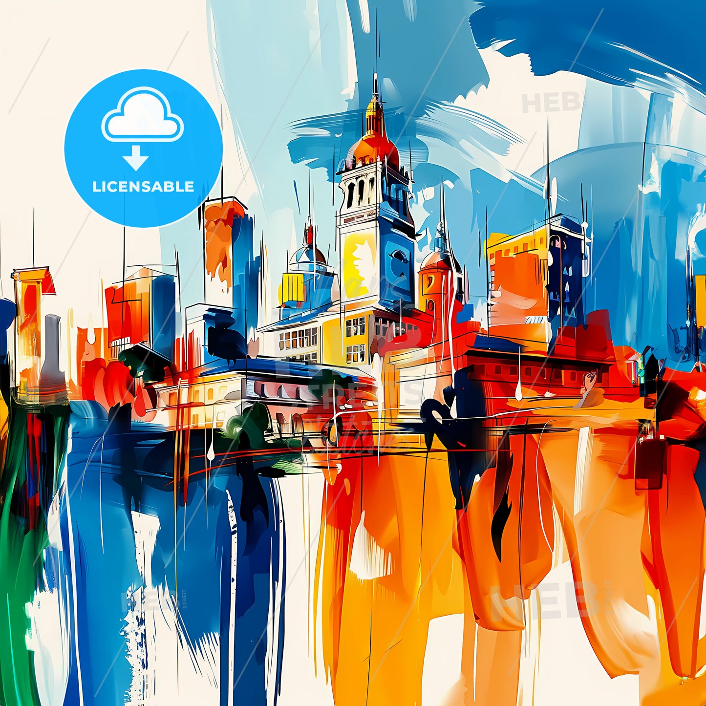 Vibrant Syracuse, New York - A Painting Of A City