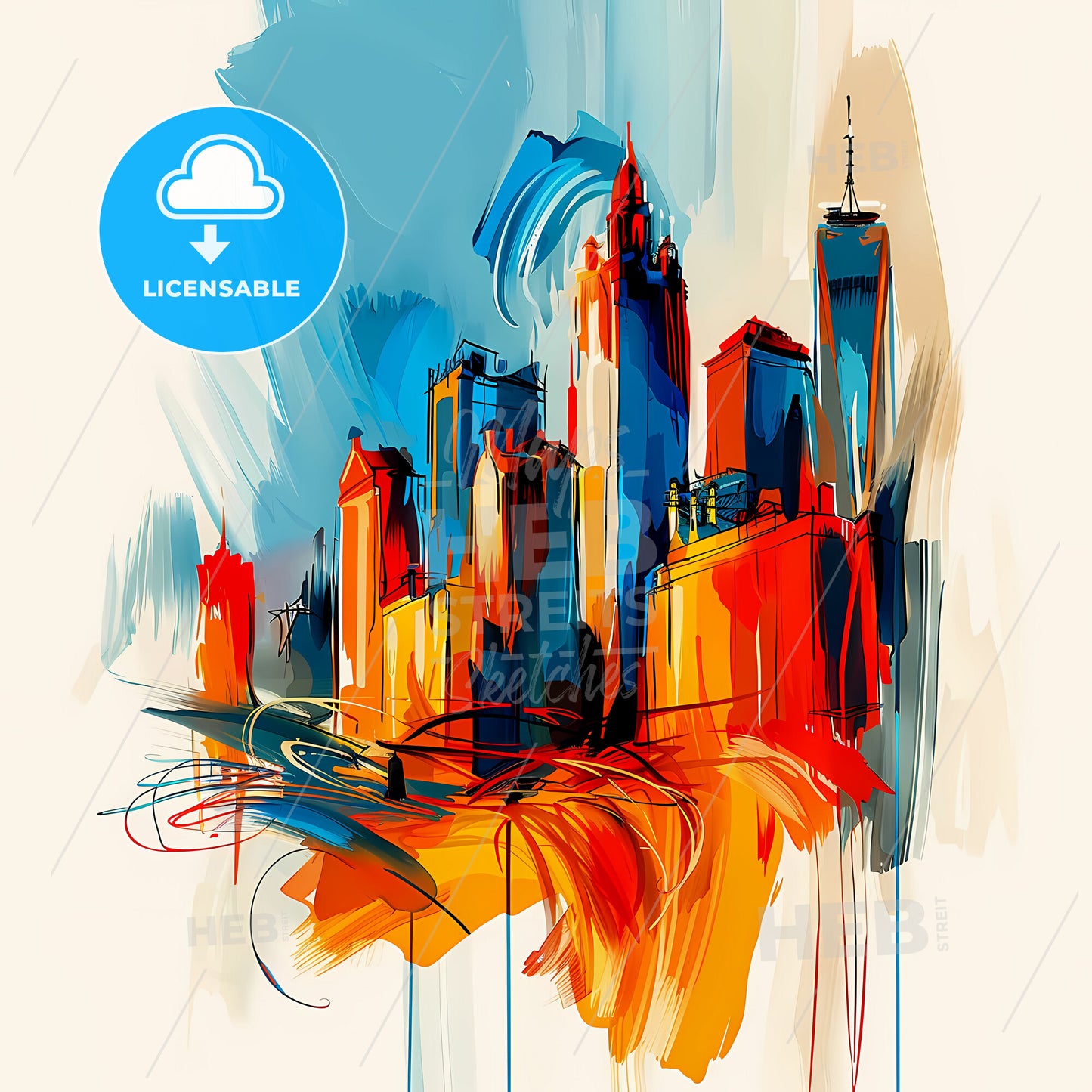 Vibrant Syracuse, New York - A Painting Of A City