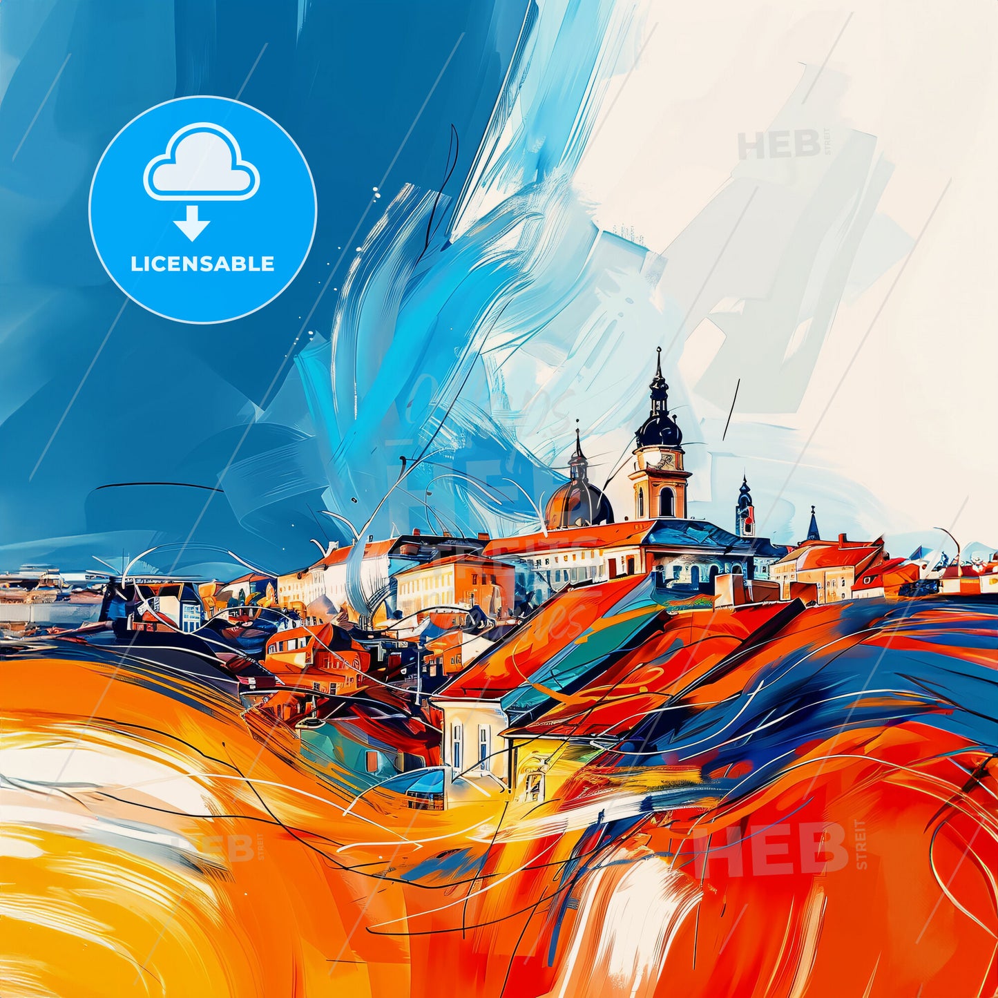 Vibrant Szombathely, Hungary - A Painting Of A City