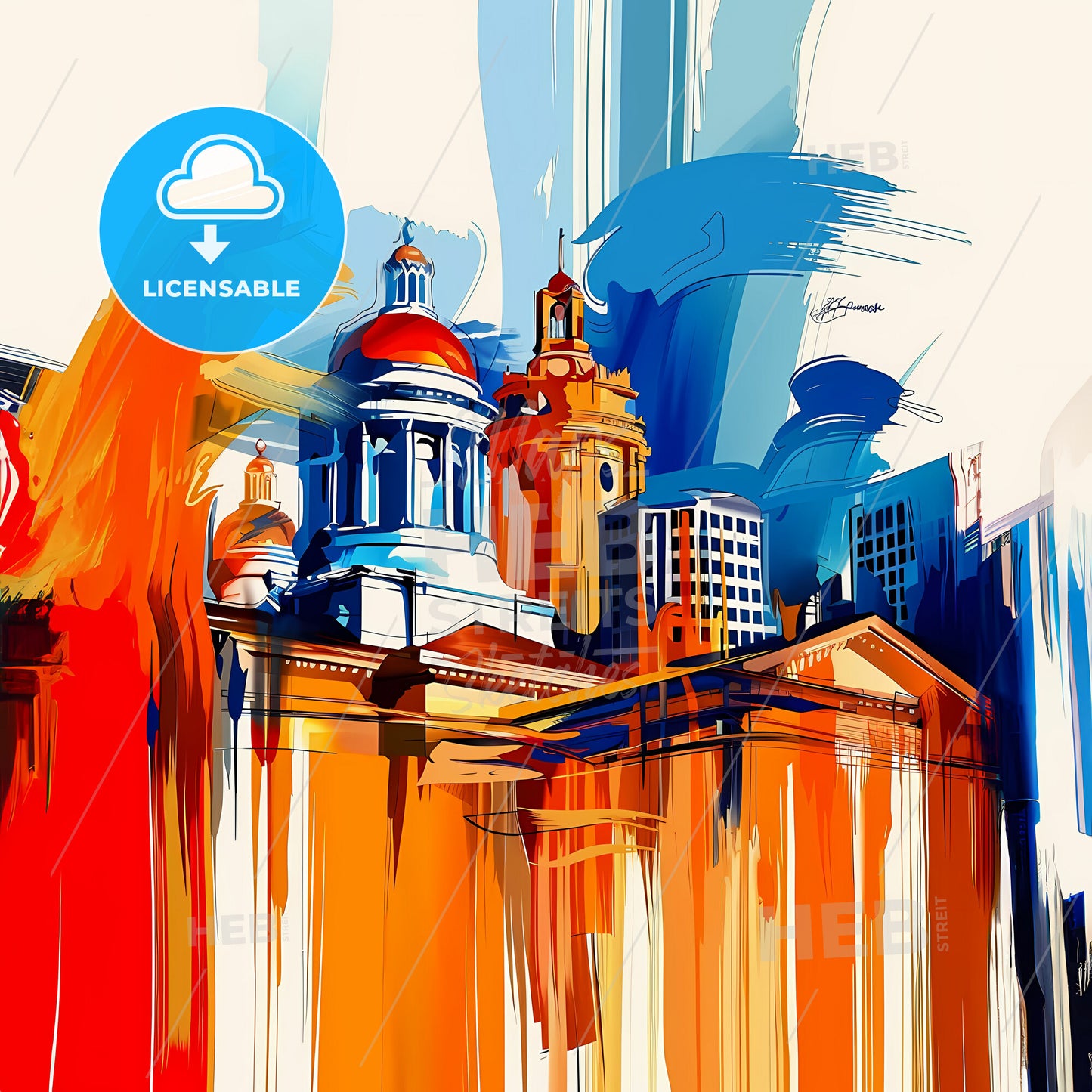 Vibrant Tallahassee, Florida - A Colorful Painting Of A Building