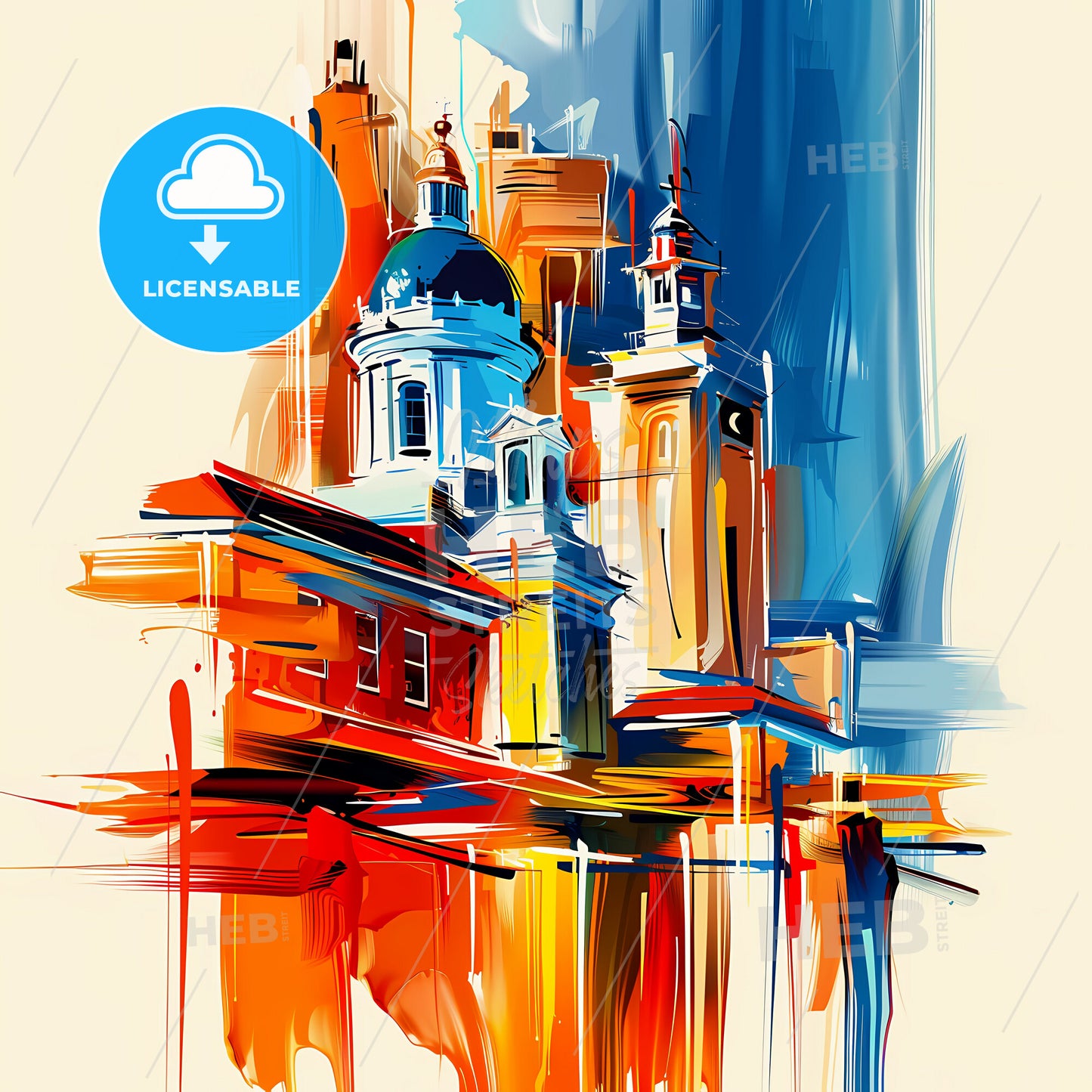 Vibrant Tallahassee, Florida - A Painting Of A Building