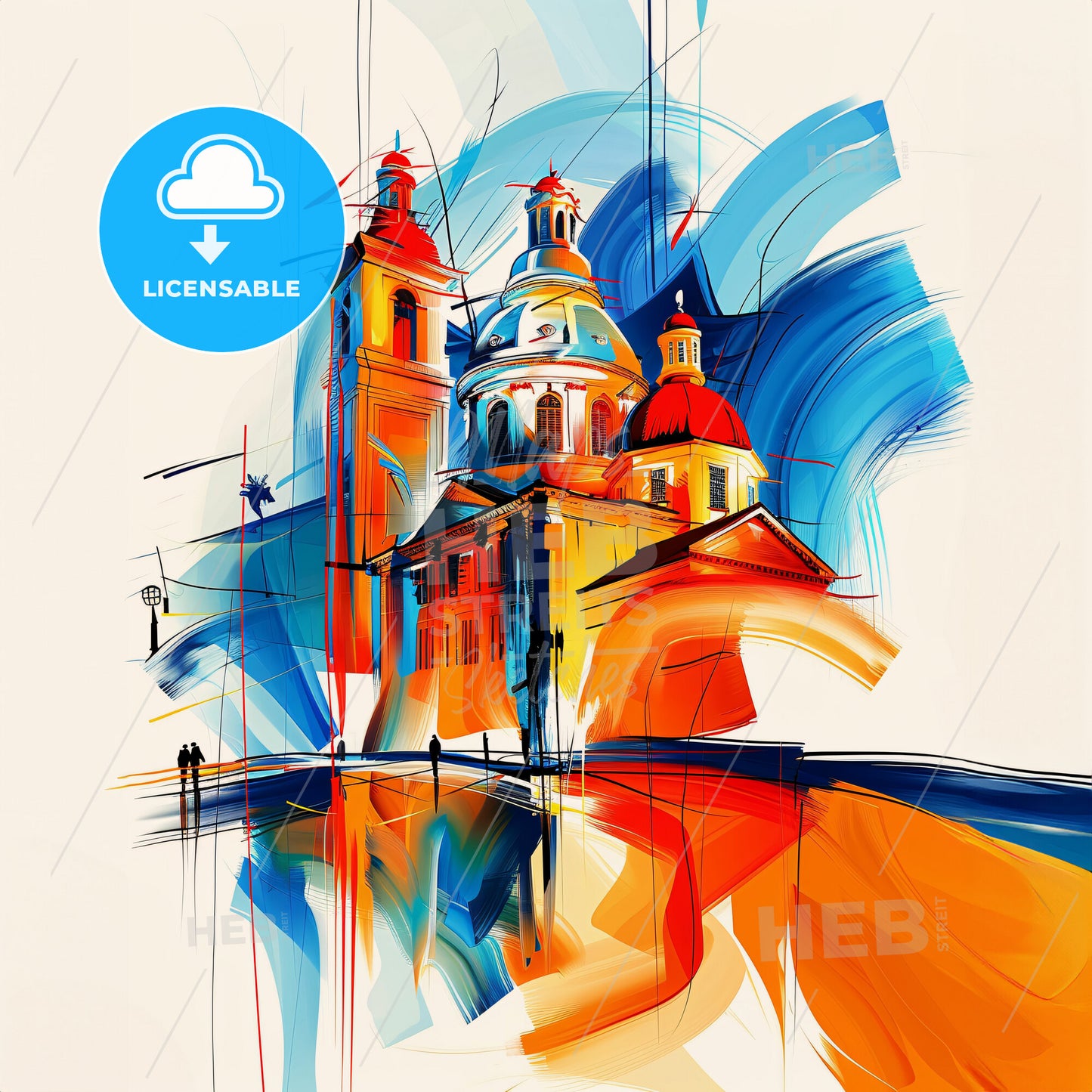 Vibrant Tampa, Florida - A Painting Of A Building