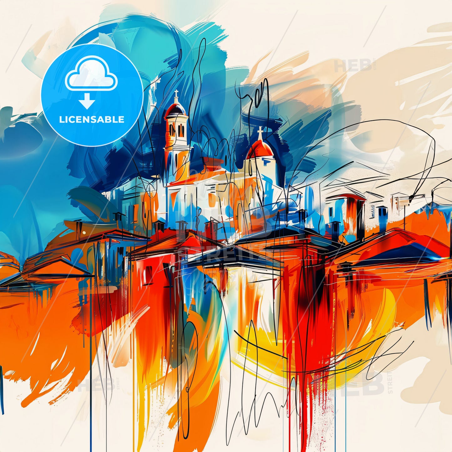 Vibrant Taranto , Italy - A Painting Of A City