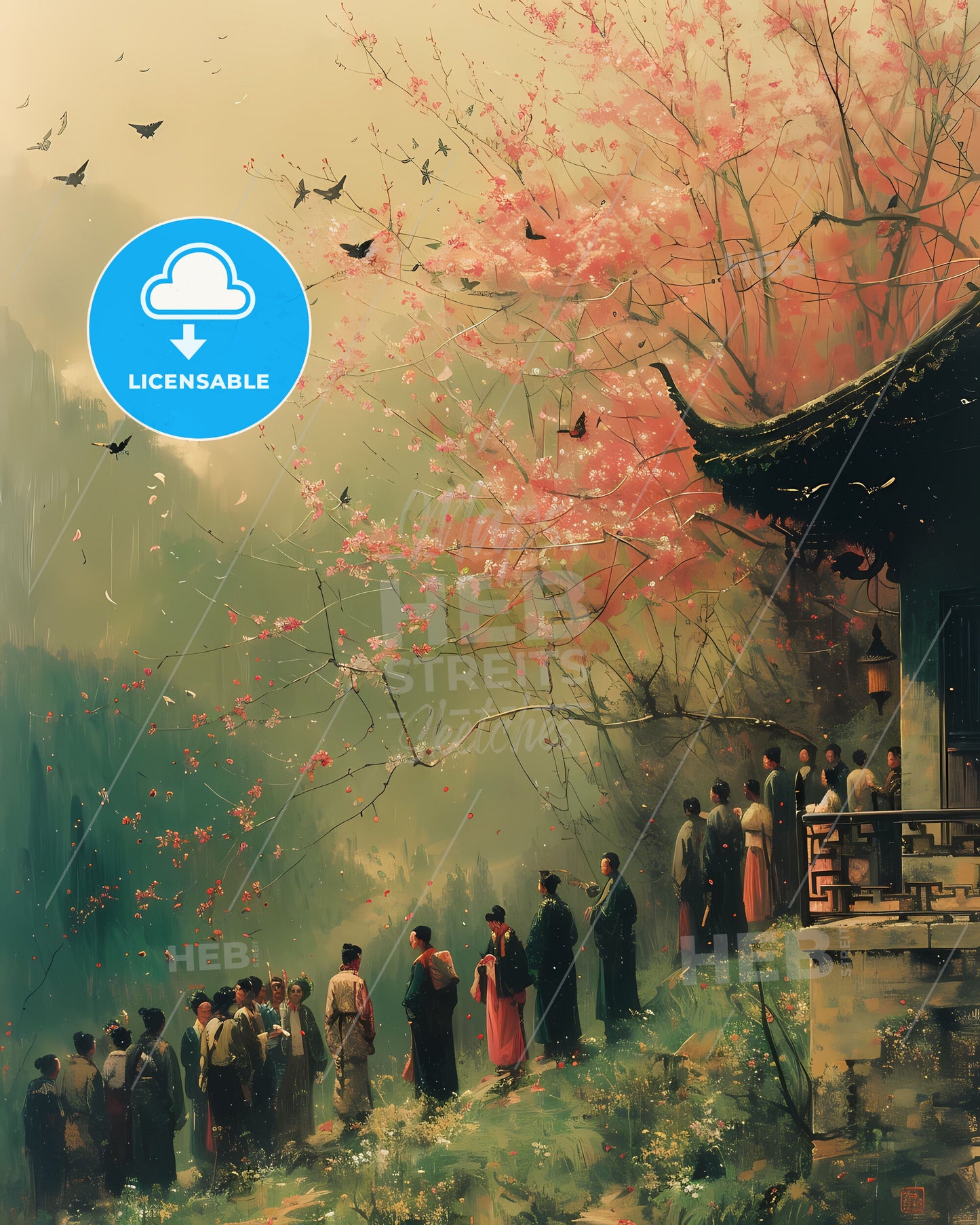 Springtime Rejuvenation: A Lively Painting of Earth's Rebirth and Nature's Awakening