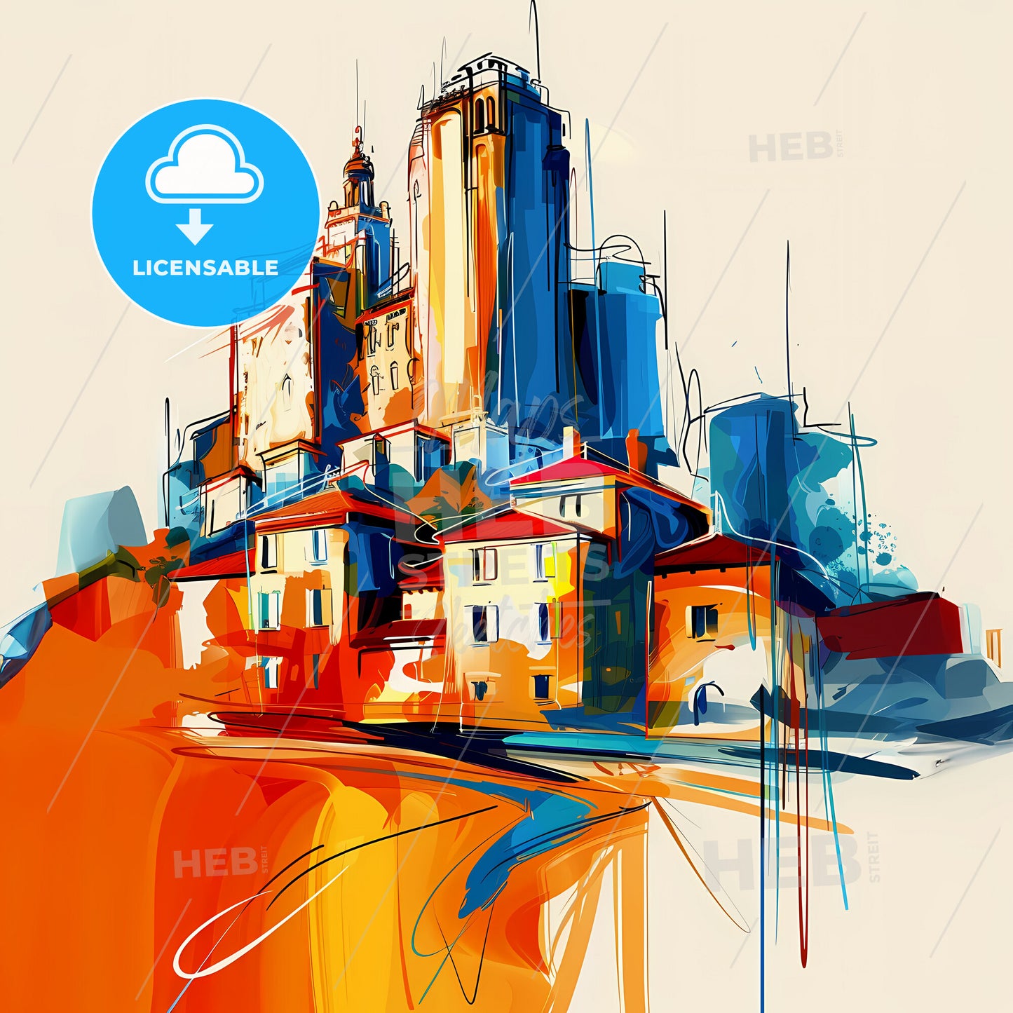 Vibrant Thousand Oaks, California - A Painting Of A City