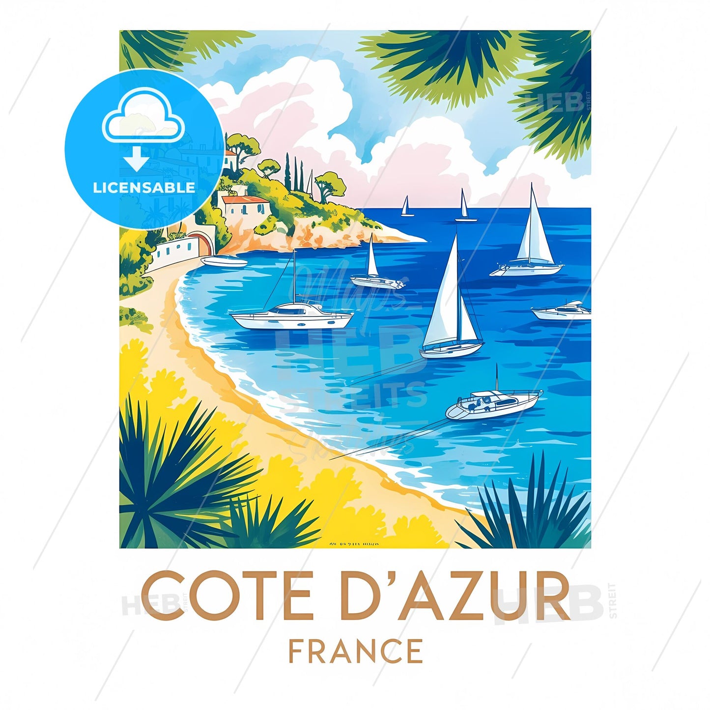 Timeless Cote d'Azur Escape: Vintage Coastal Charm of France