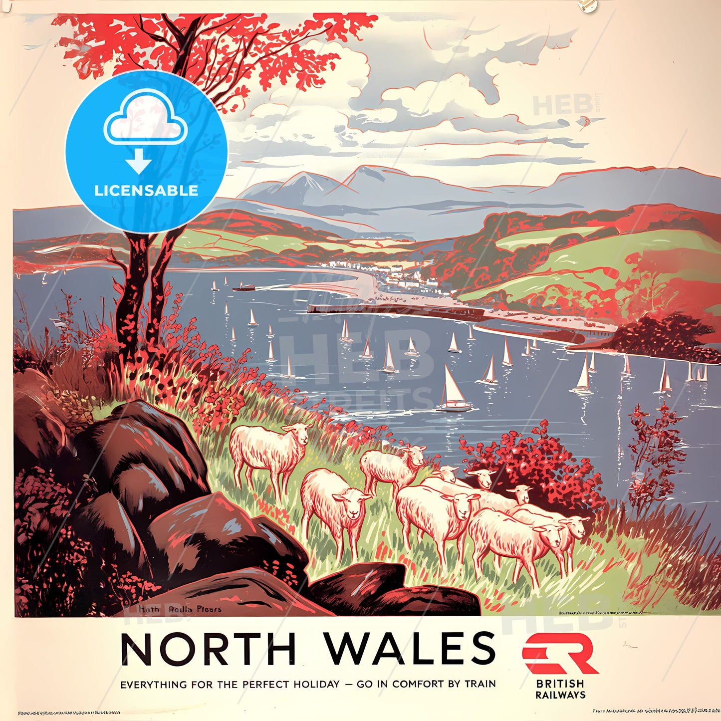 Timeless North Wales: Coastal Escape in Vintage British Railways Style