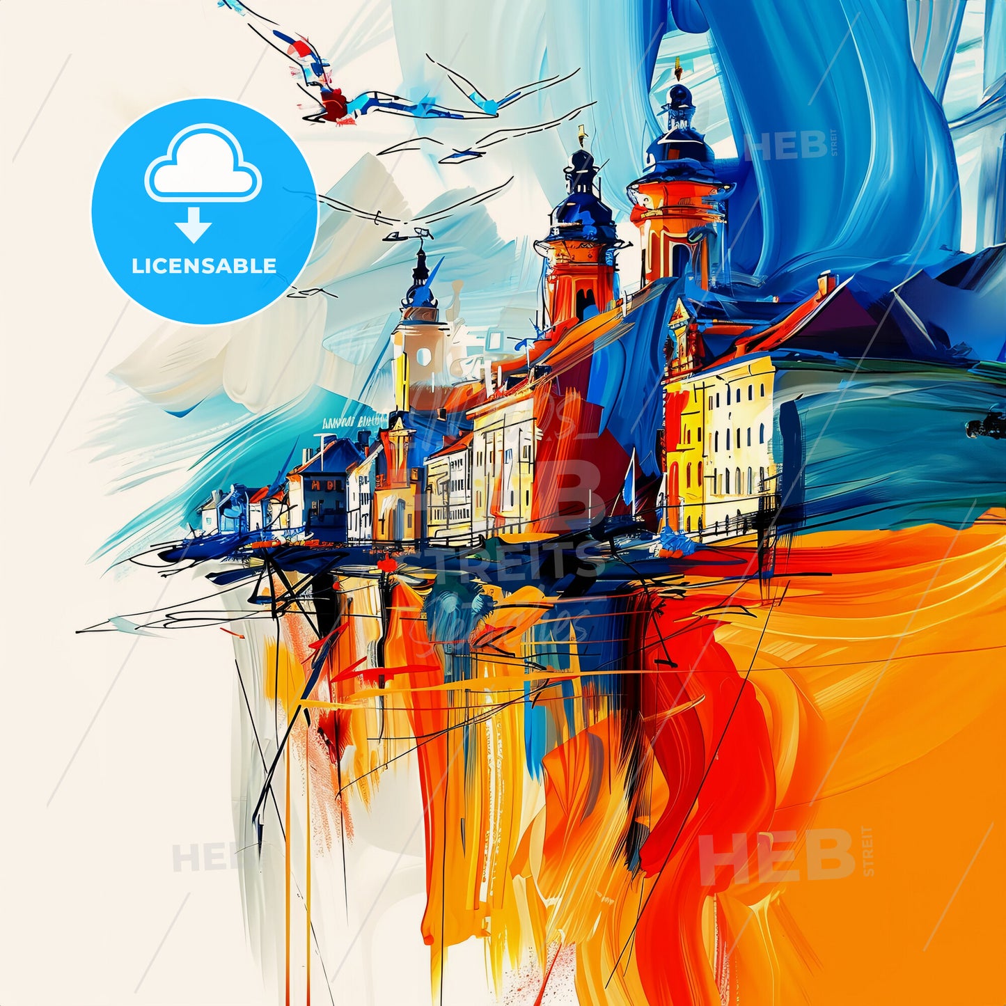 Vibrant Toruń, Poland - A Painting Of A City