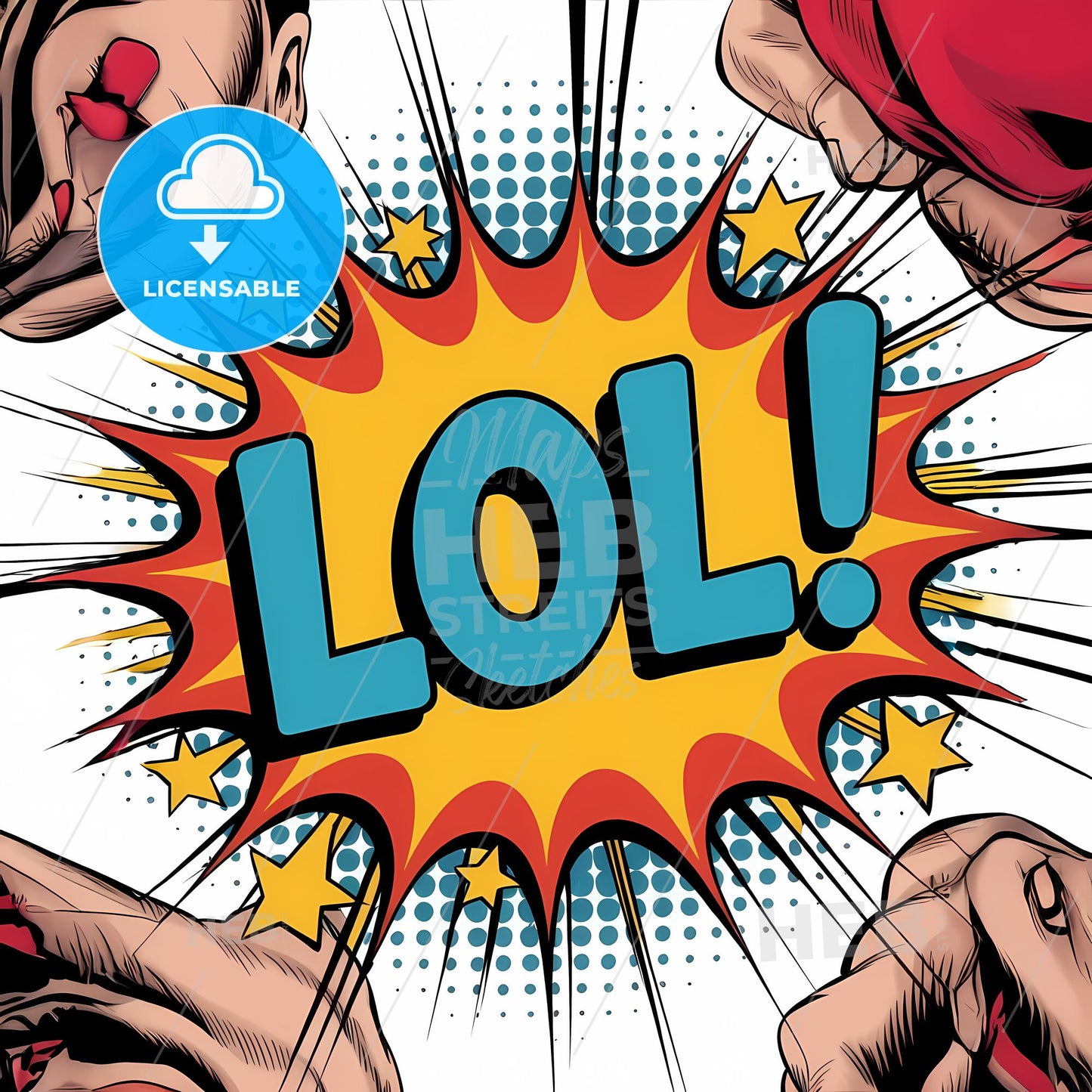 Turquoise LOL! Comic Burst: A Vibrant Explosion of Playful Energy