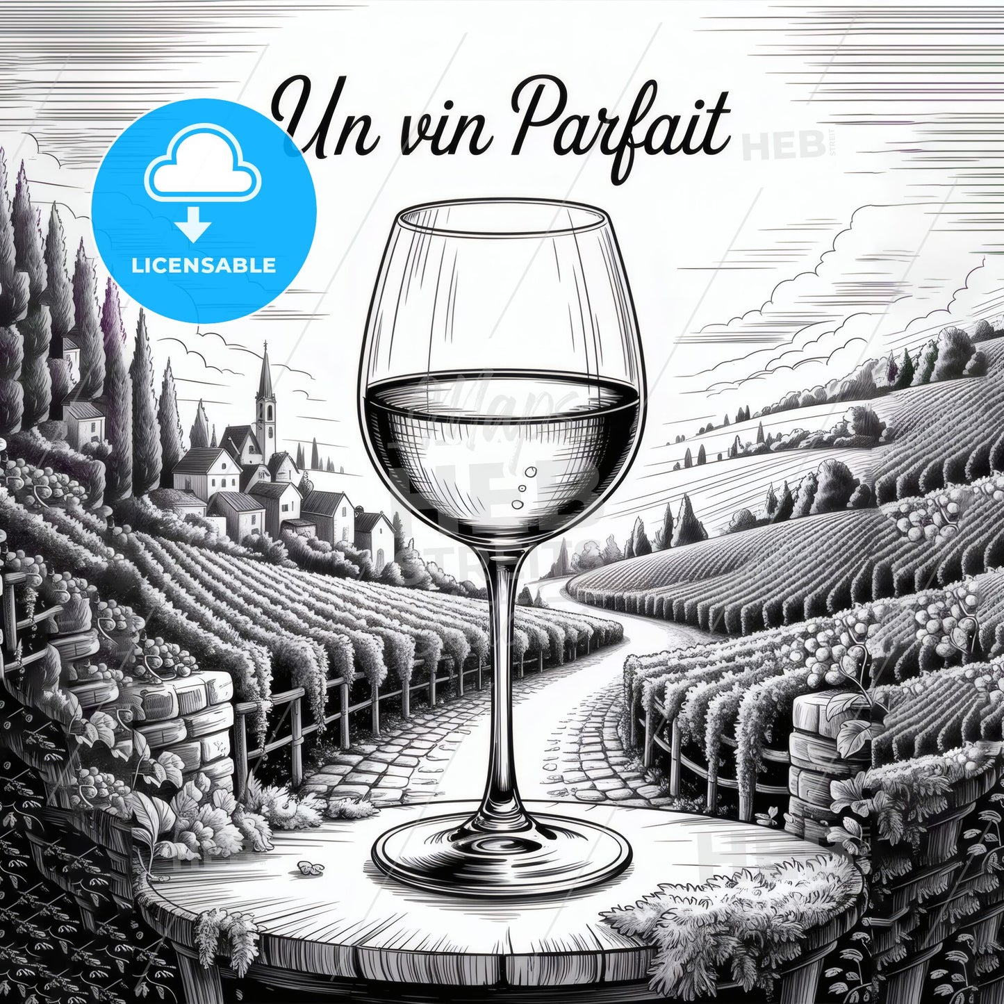 Un vin Parfait: A Perfect Wine Experience in Scenic Vineyard Landscape.