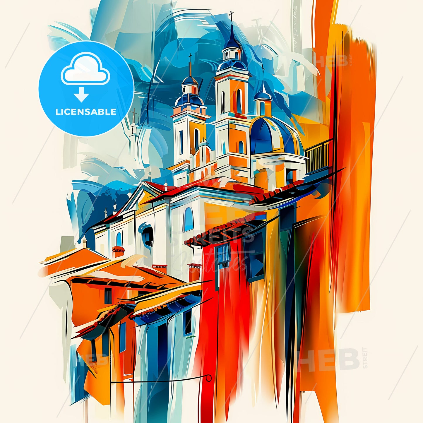 Vibrant Valledupar, Colombia - A Painting Of A Building