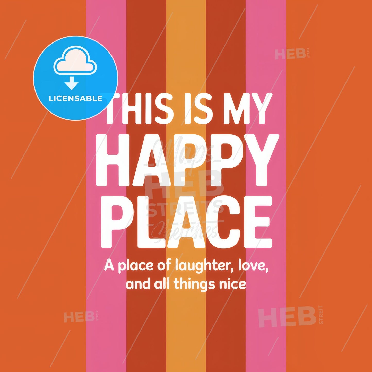 Vibrant Typography Artwork: Celebrating Joy and Happiness in Your Personal Space