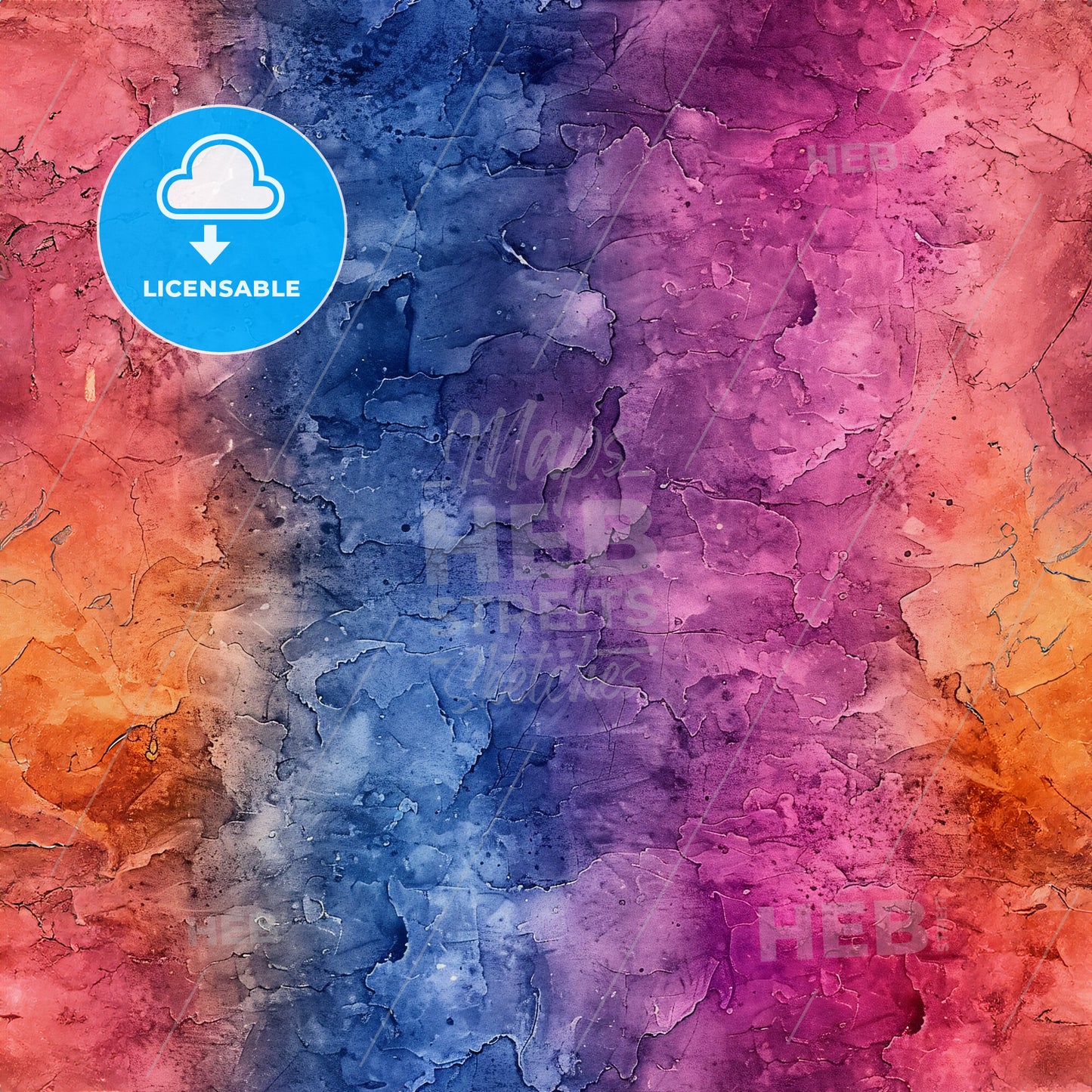 A Multicolored Wall With Cracks