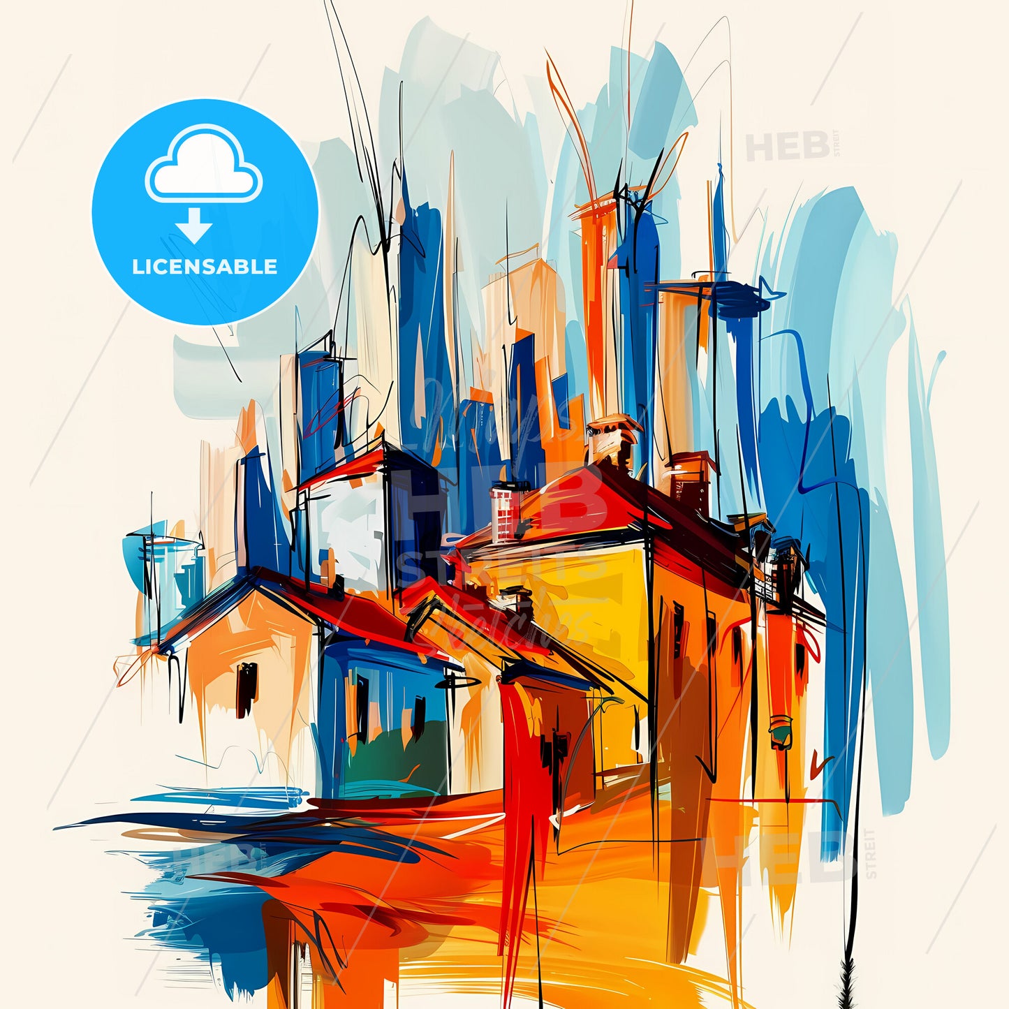 Vibrant West Valley City, Utah - A Painting Of Buildings And Buildings