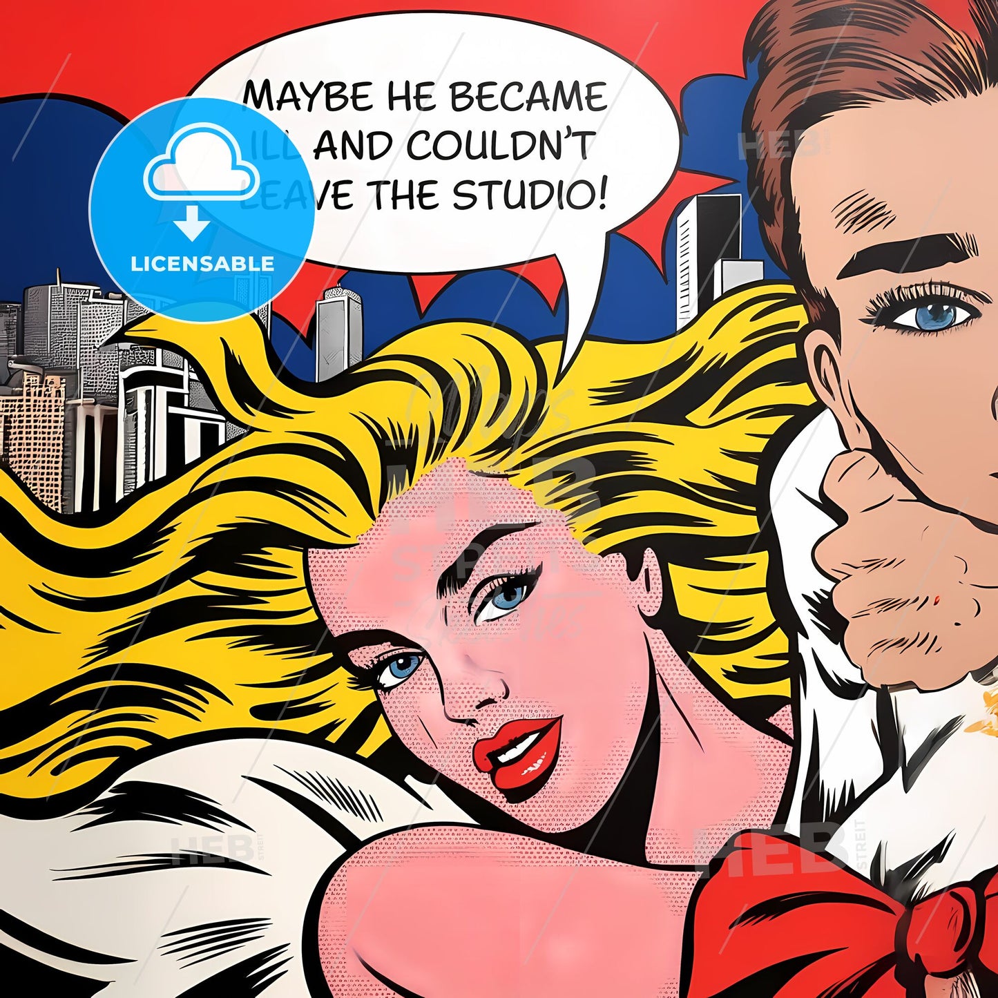 Whimsical Elegance: A Vivid Pop Art Reflection on Illness and Isolation