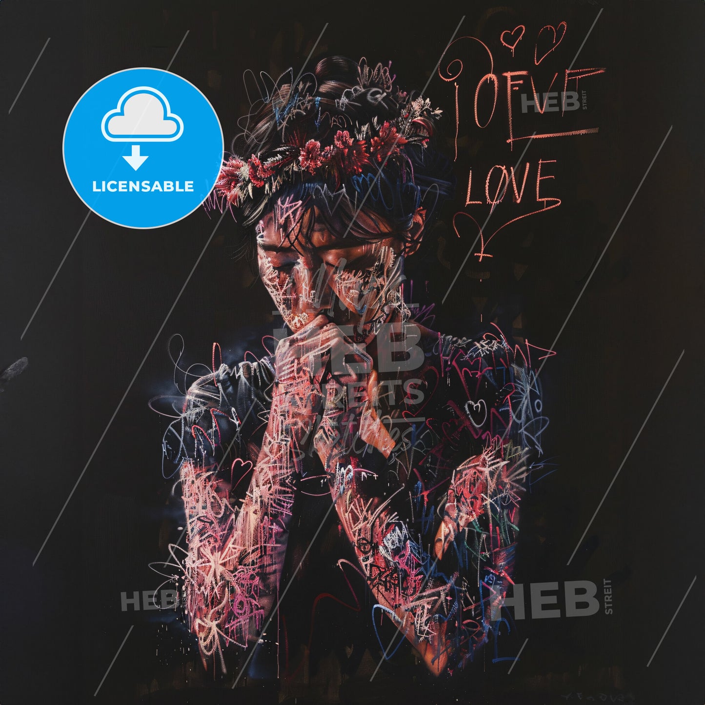 A Woman With Her Hands Together