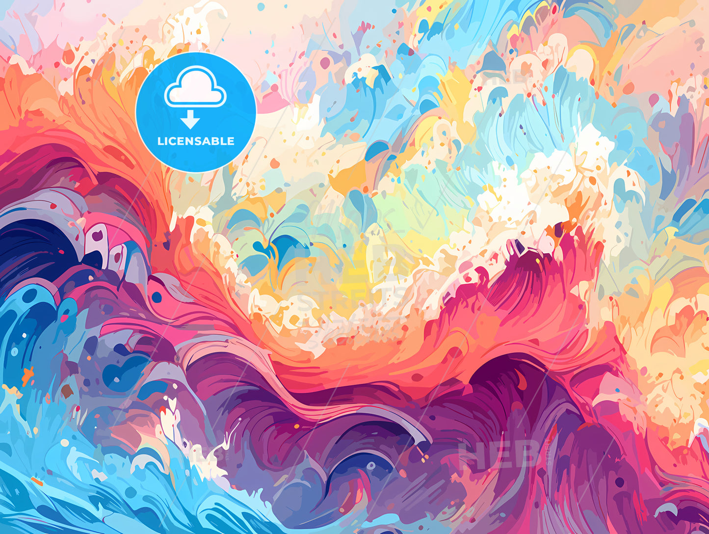 Colorful Swirls Of Paint