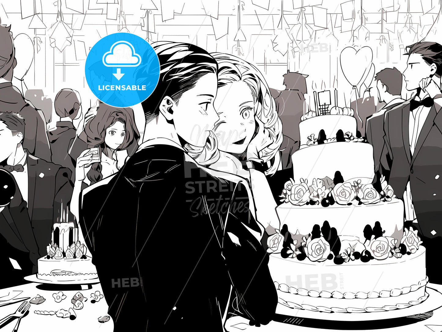 Man And Woman Looking At A Cake