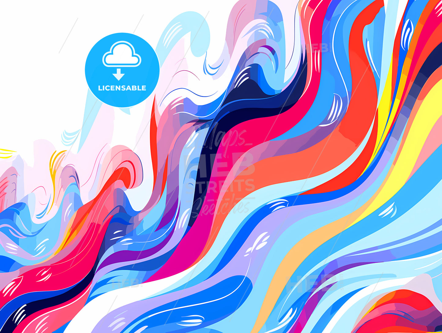 Colorful Waves Of Different Colors