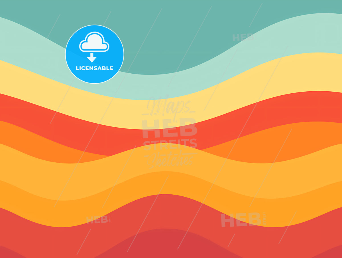 Colorful Waves On A Surface
