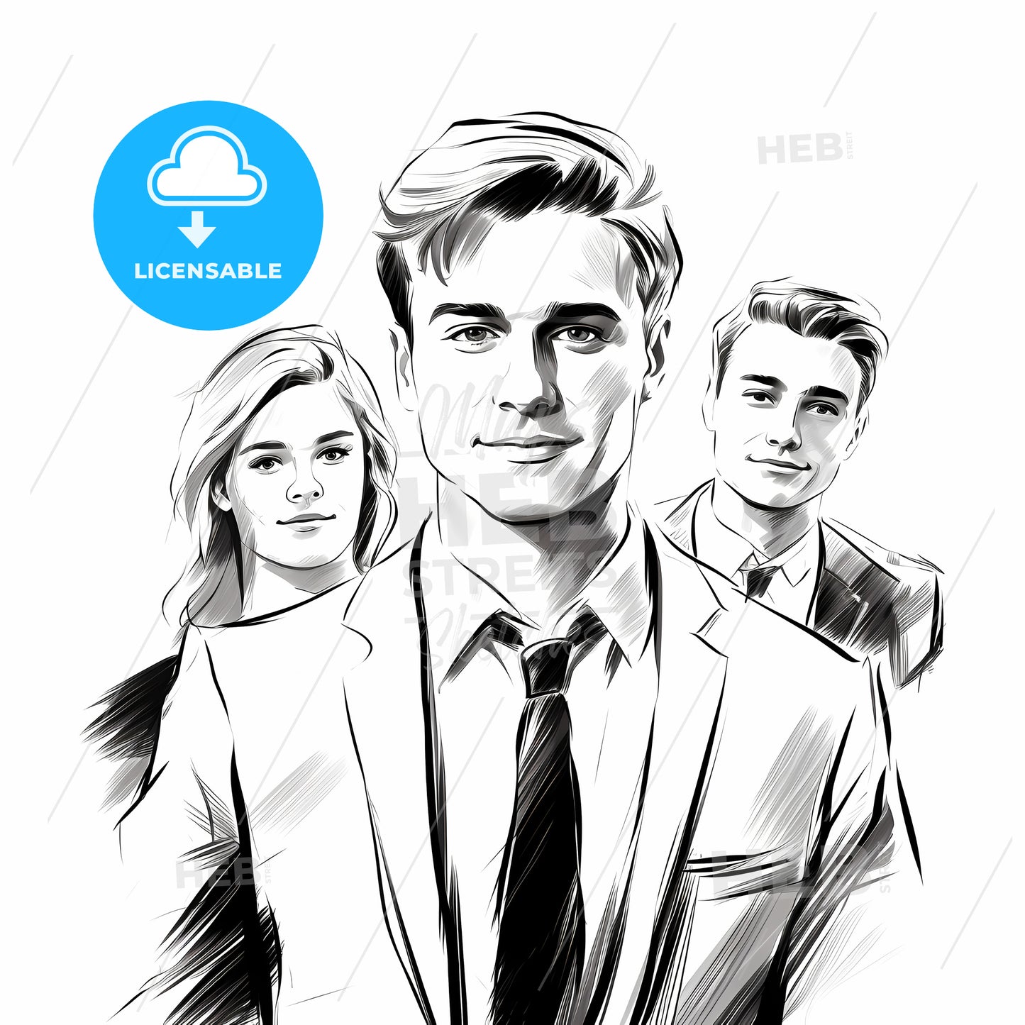 Group Of People In Suits