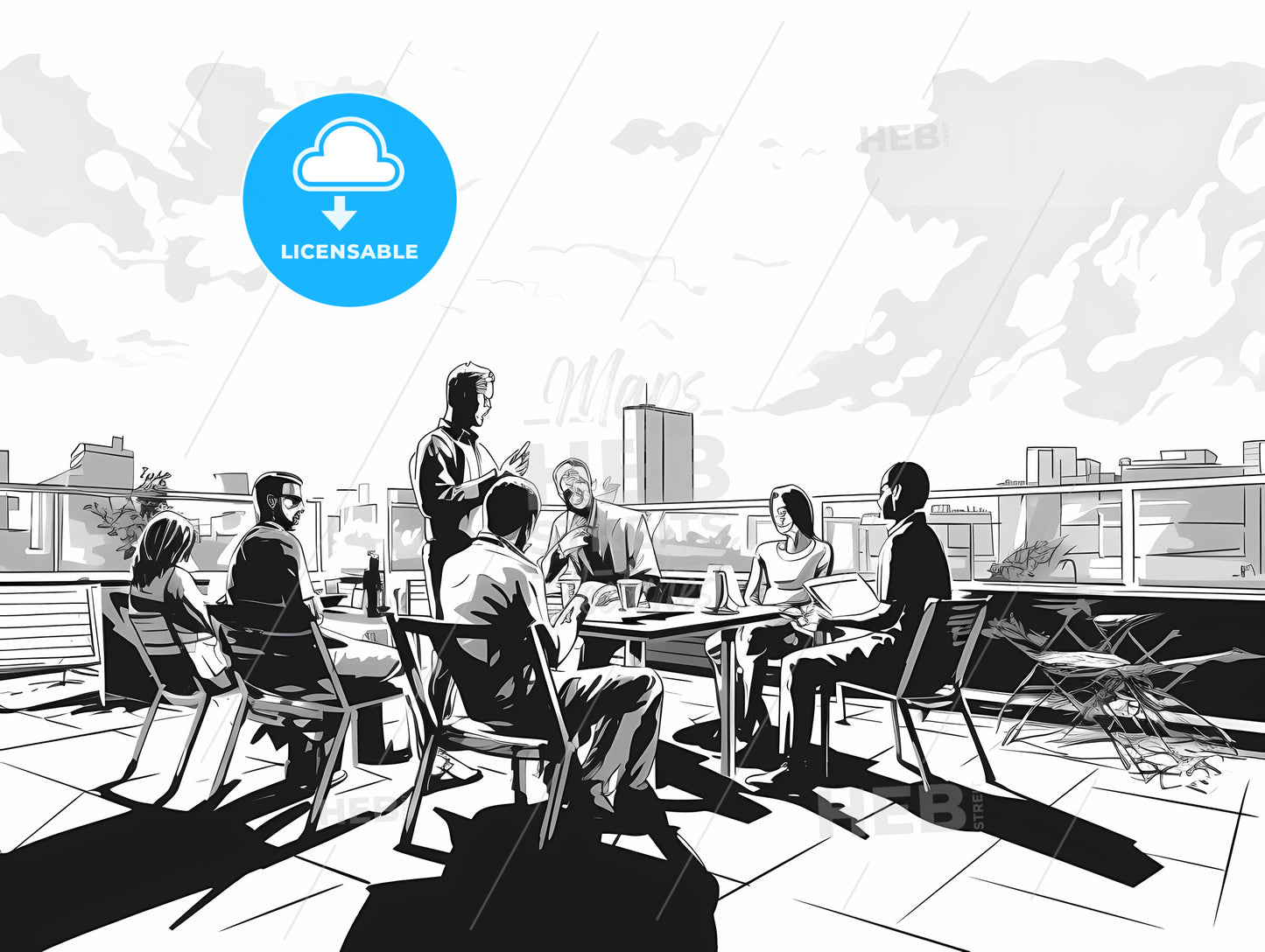 Group Of People Sitting At A Table