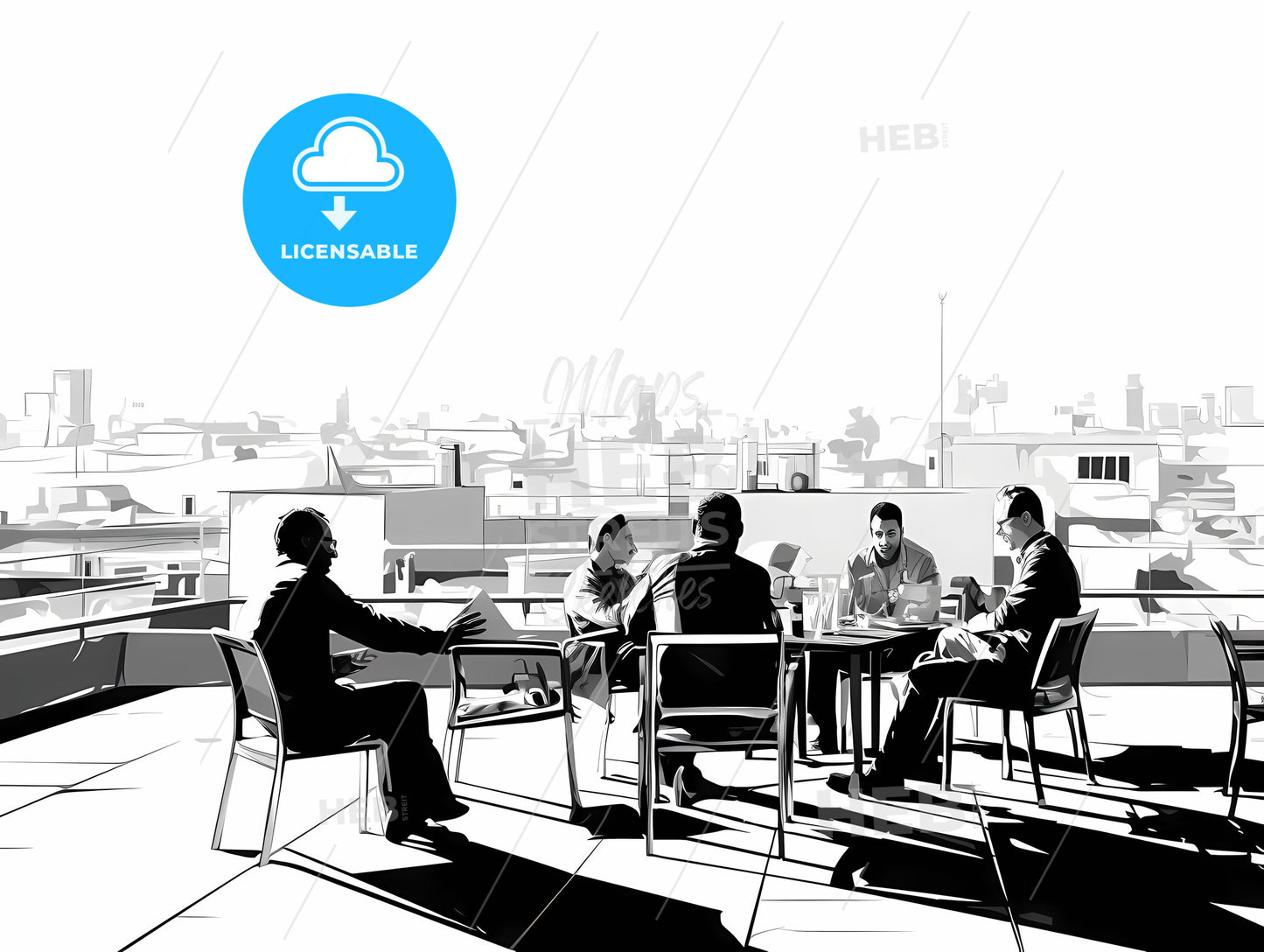 Group Of People Sitting Around A Table